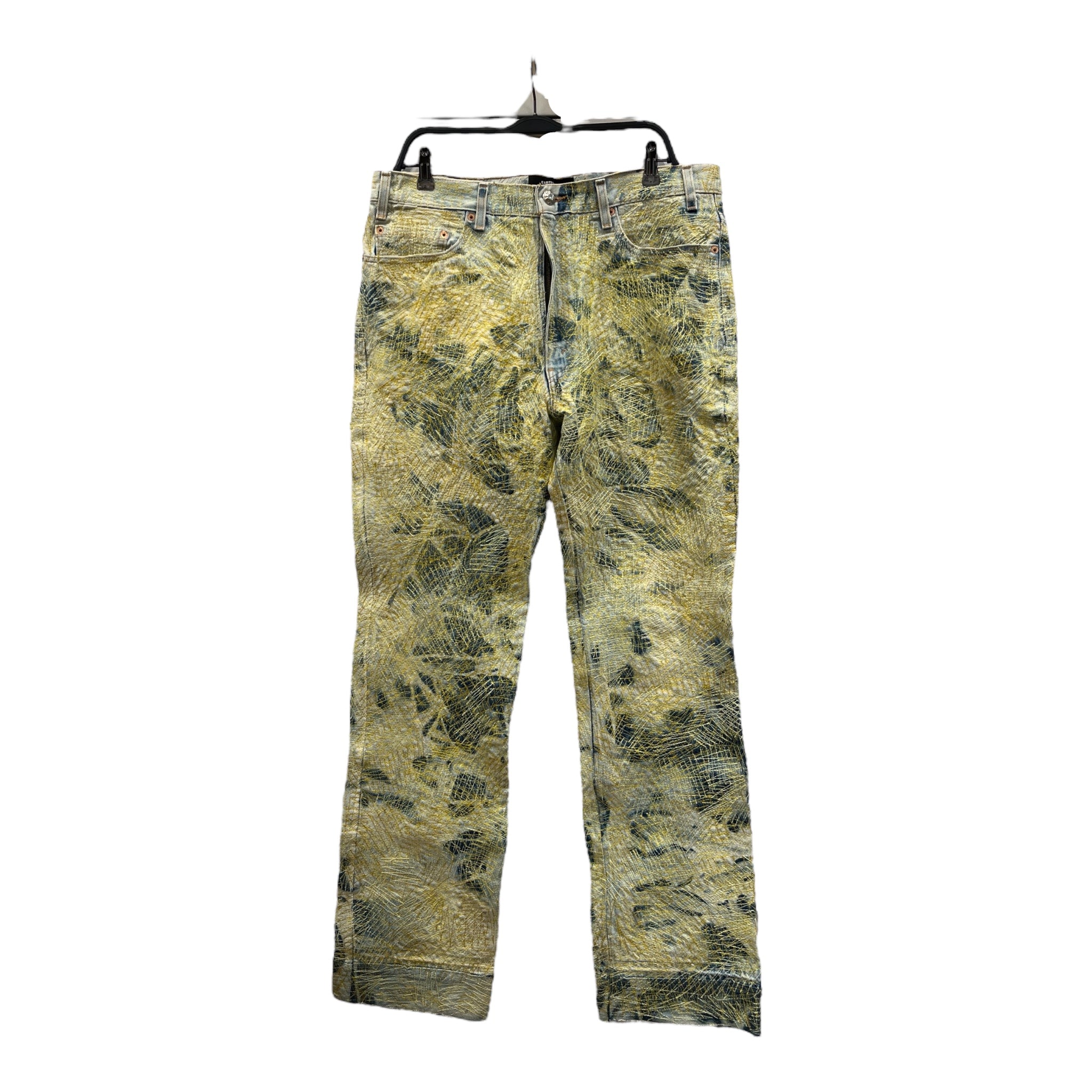 EARTHLING VIP/Pants/38/Cotton/YEL/All Over Print/MULTI EMBROIDER JEANS view 1