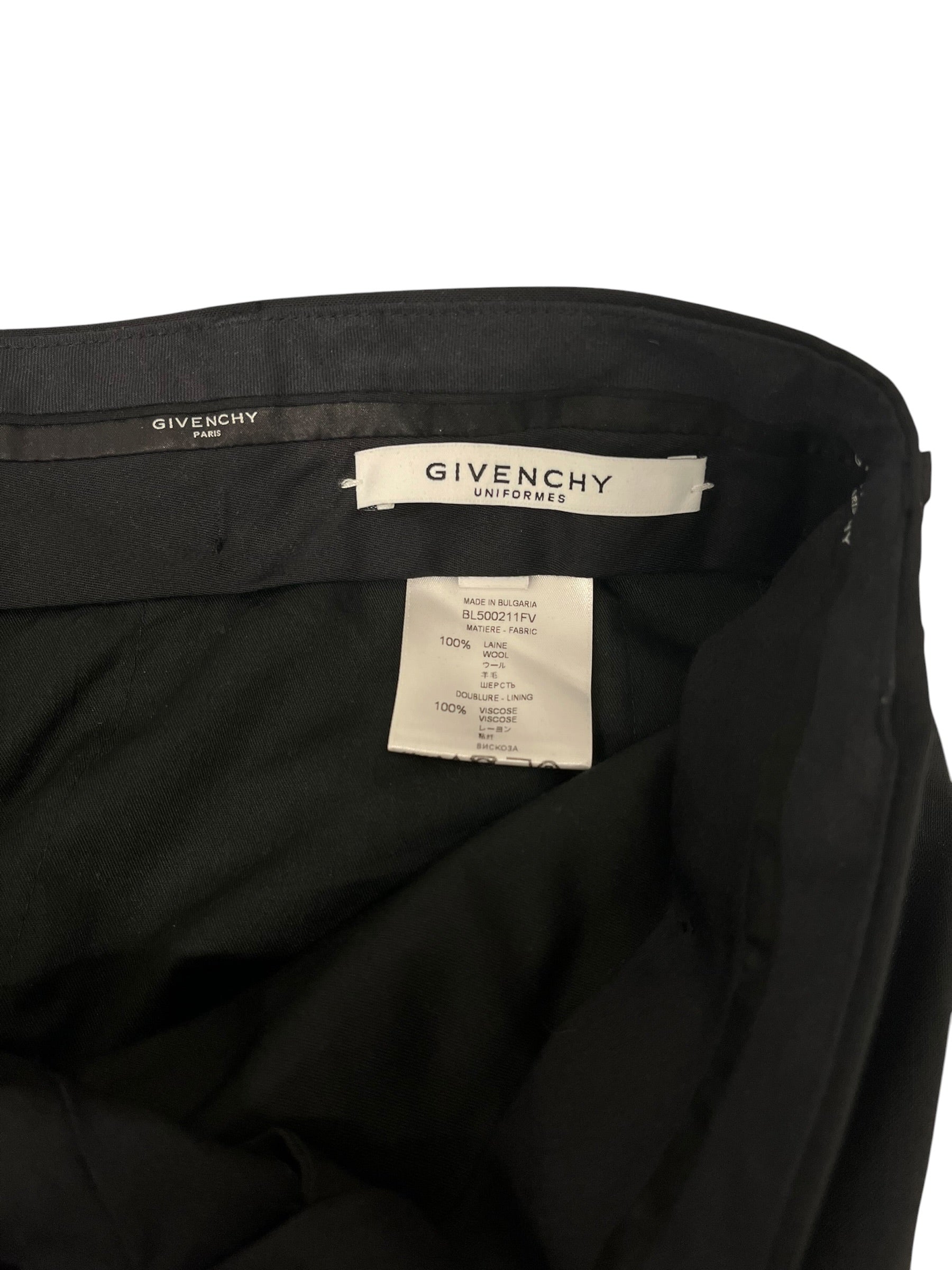 GIVENCHY/Slacks/44/Polyester/BLK/UNIFORM SLACKS view 3