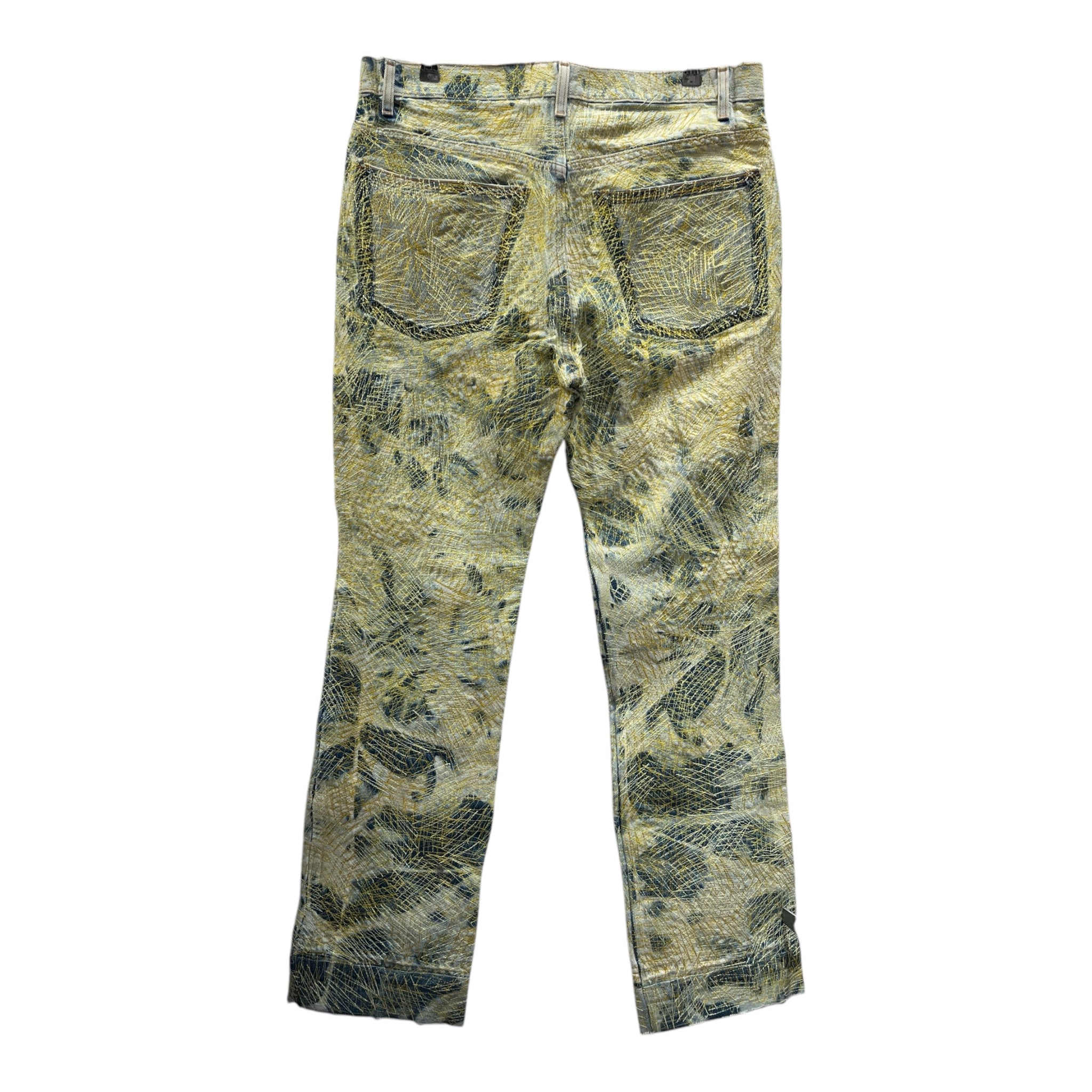 EARTHLING VIP/Pants/38/Cotton/YEL/All Over Print/MULTI EMBROIDER JEANS view 2