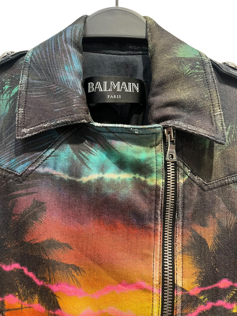 BALMAIN/Denim Jkt/38/Denim/MLT/Painted Denim Jacket