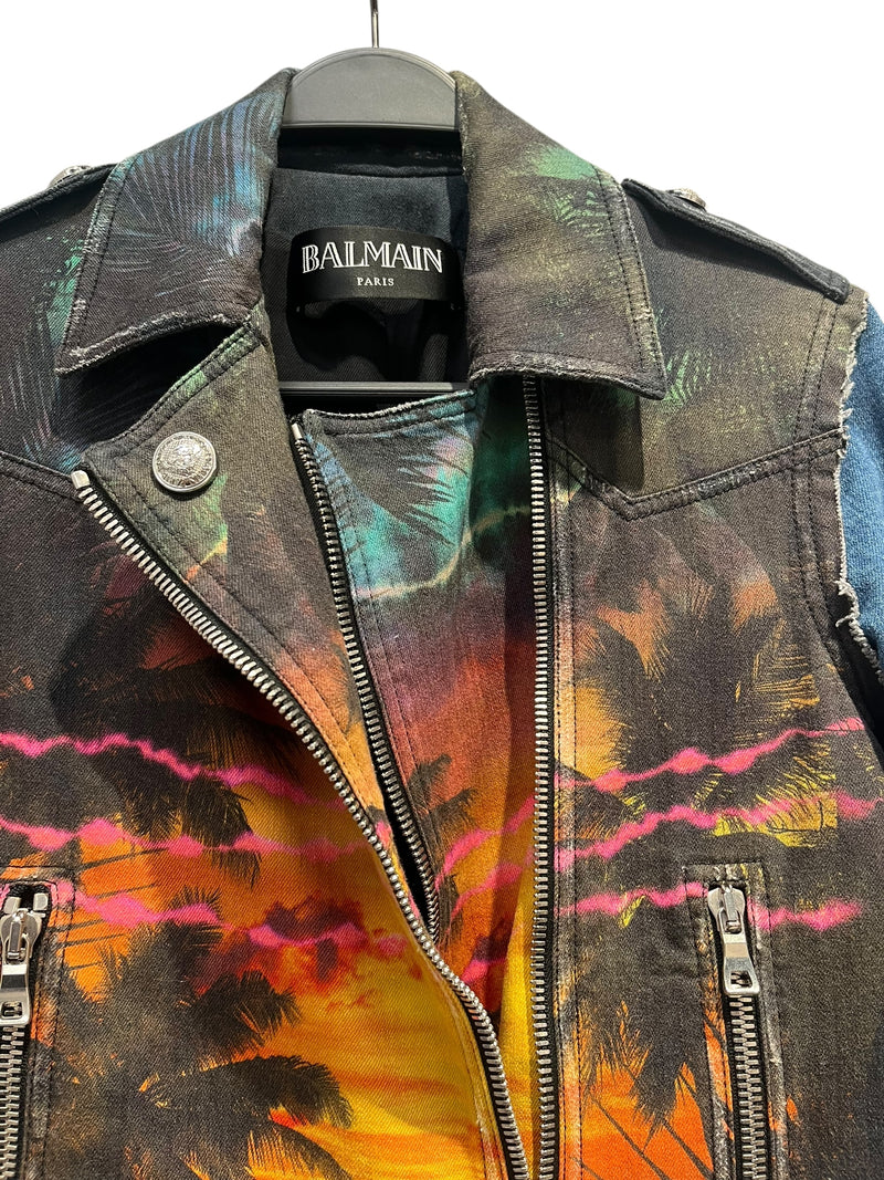 BALMAIN/Denim Jkt/38/Denim/MLT/Painted Denim Jacket