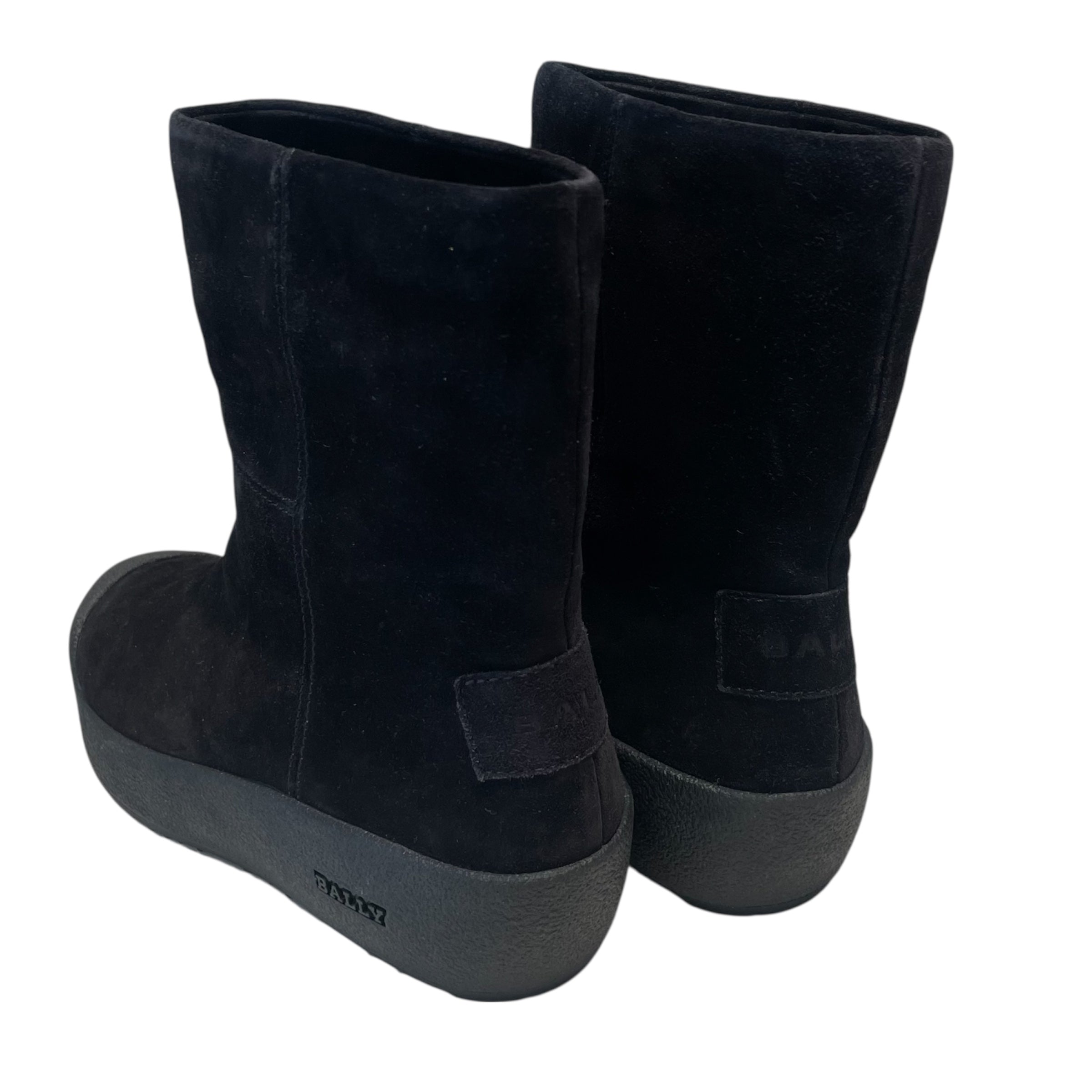 BALLY/Boots/US 7.5/BLK/Suede Winter Boot Rubberized view 2