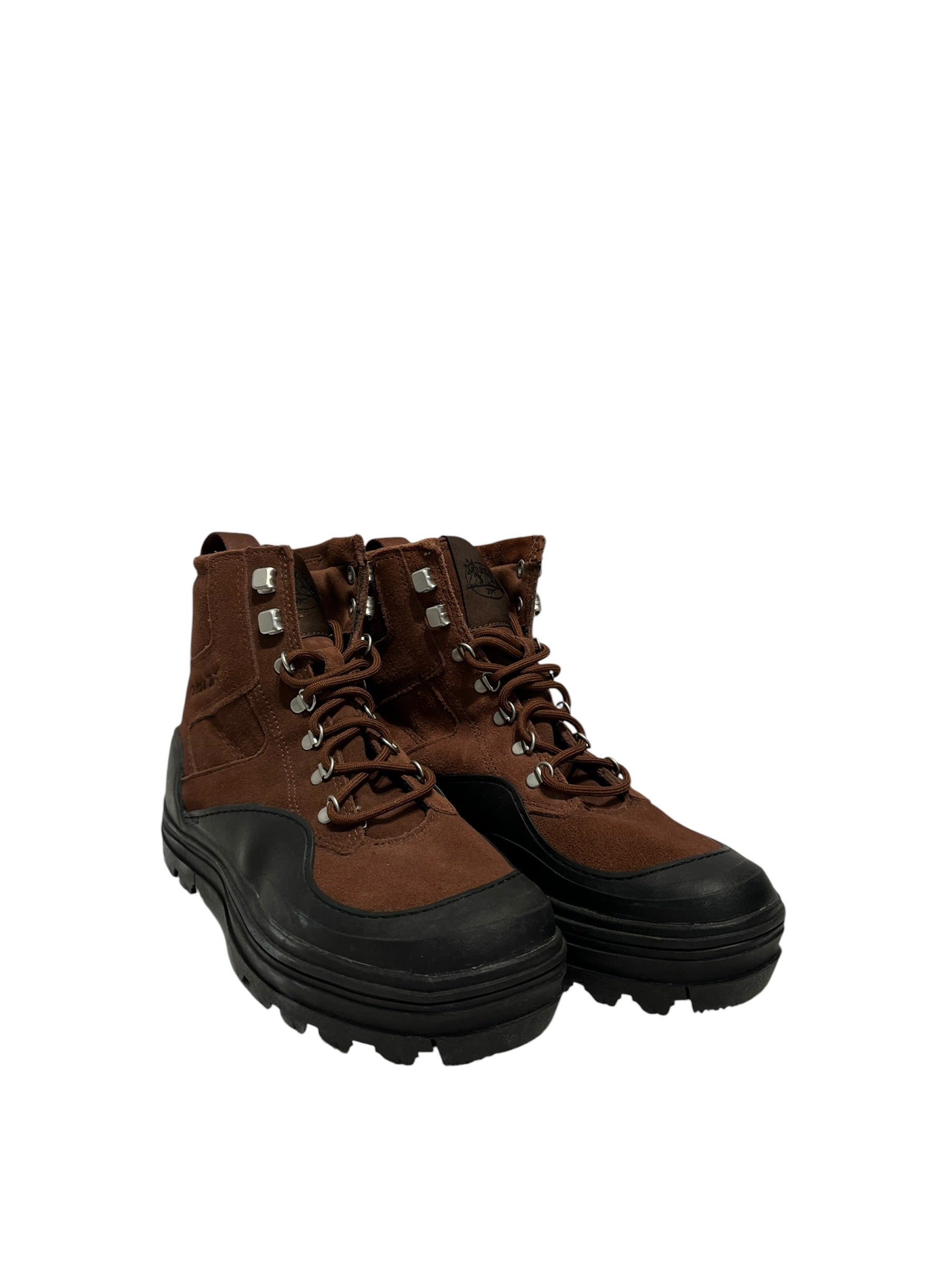 Reebok/Lace Up Boots/US 7.5/Suede/BRW/BLACK RUBBER SOLES/BROWN view 1