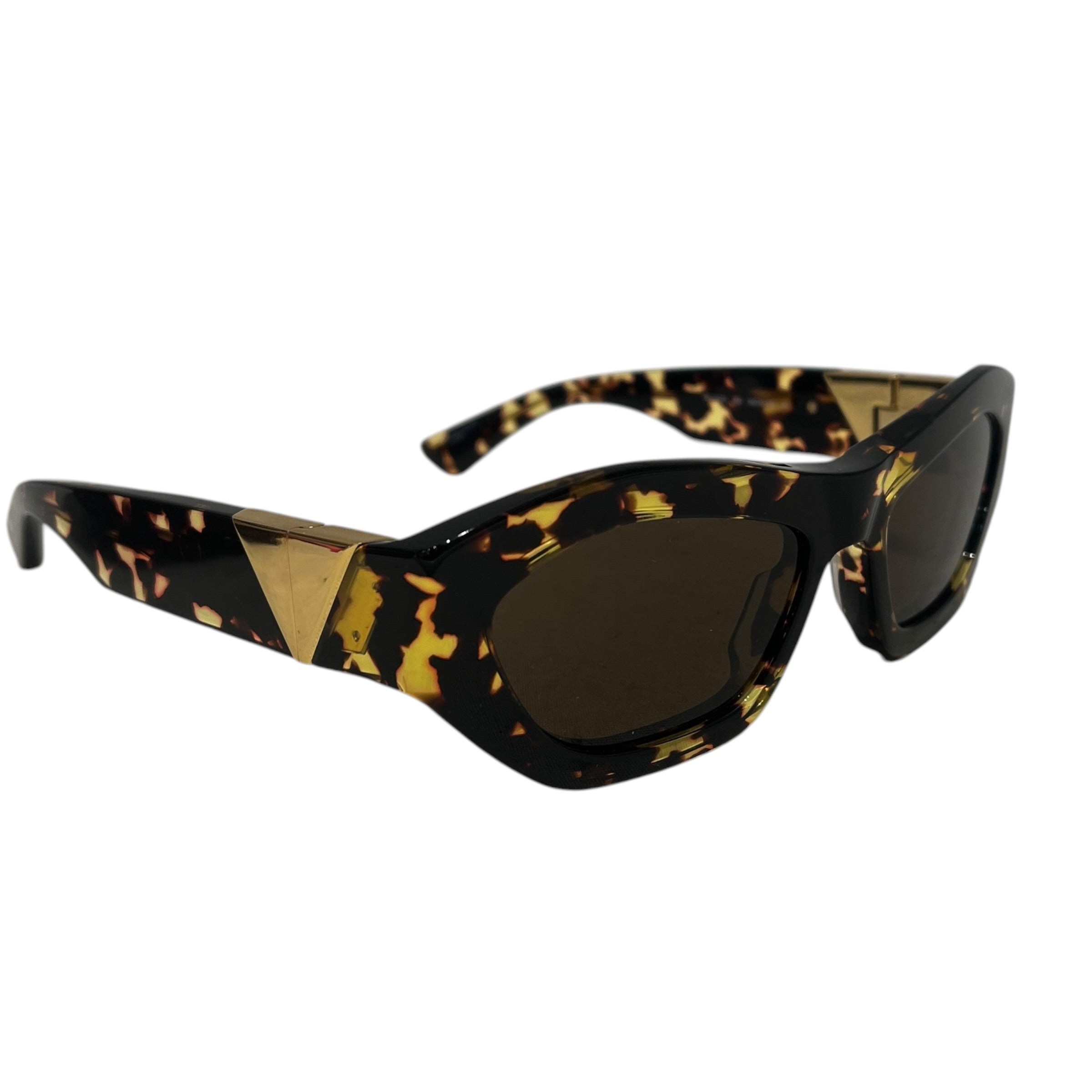 BOTTEGA VENETA/Sunglasses/Animal Pattern/Tortoiseshell Pattern/CML/L's/bv1221s gold accent view 2