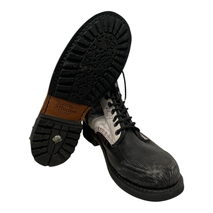 AFFLICTION /Biker Boots/US 12/Graphic/Cotton/MLT/Combat biker 