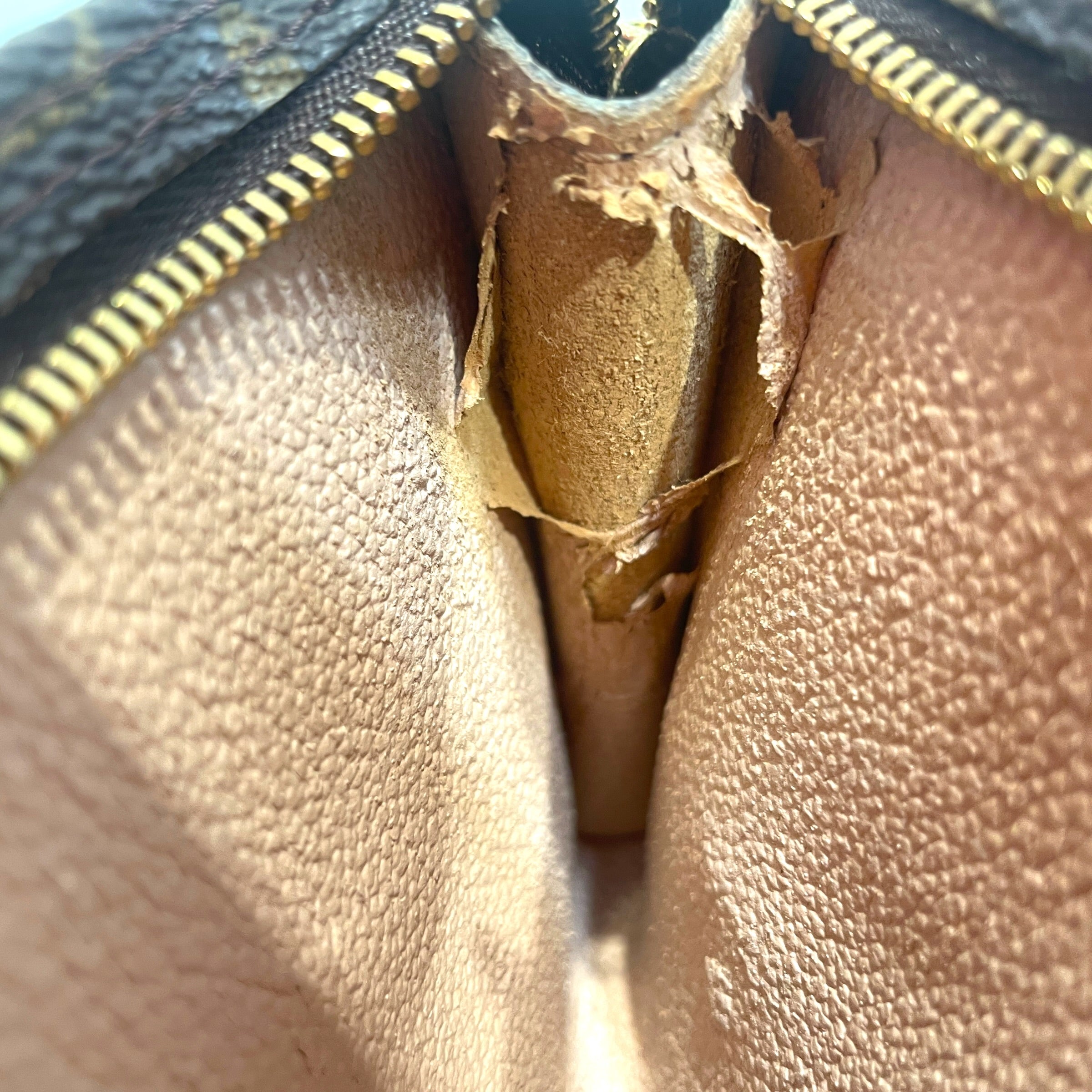 LOUIS VUITTON/Hand Bag/Monogram/Leather/BRW/Pouchette Mini view 5