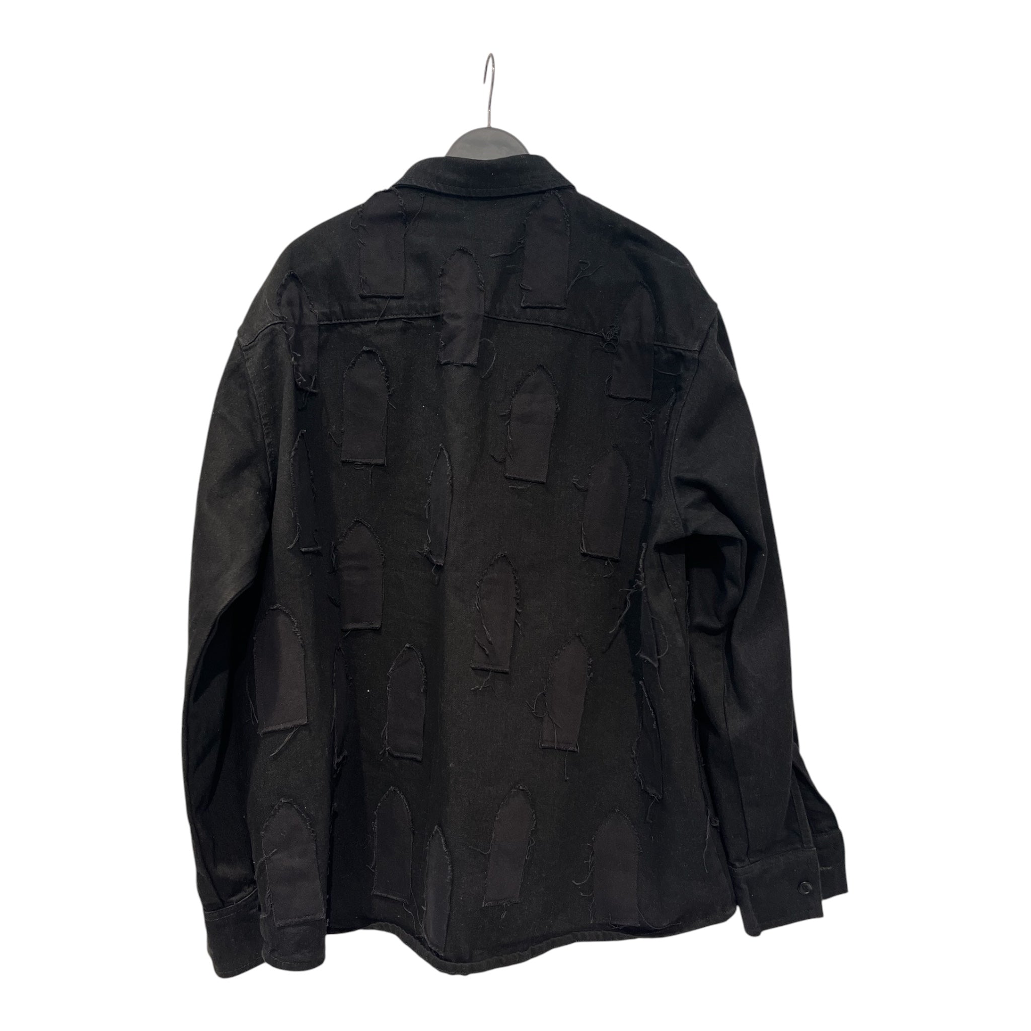WHO DECIDES WAR/Denim Jkt/L/Cotton/BLK/All Over Print/BLU WDW/BLACK PATCHES ALLOVER view 2