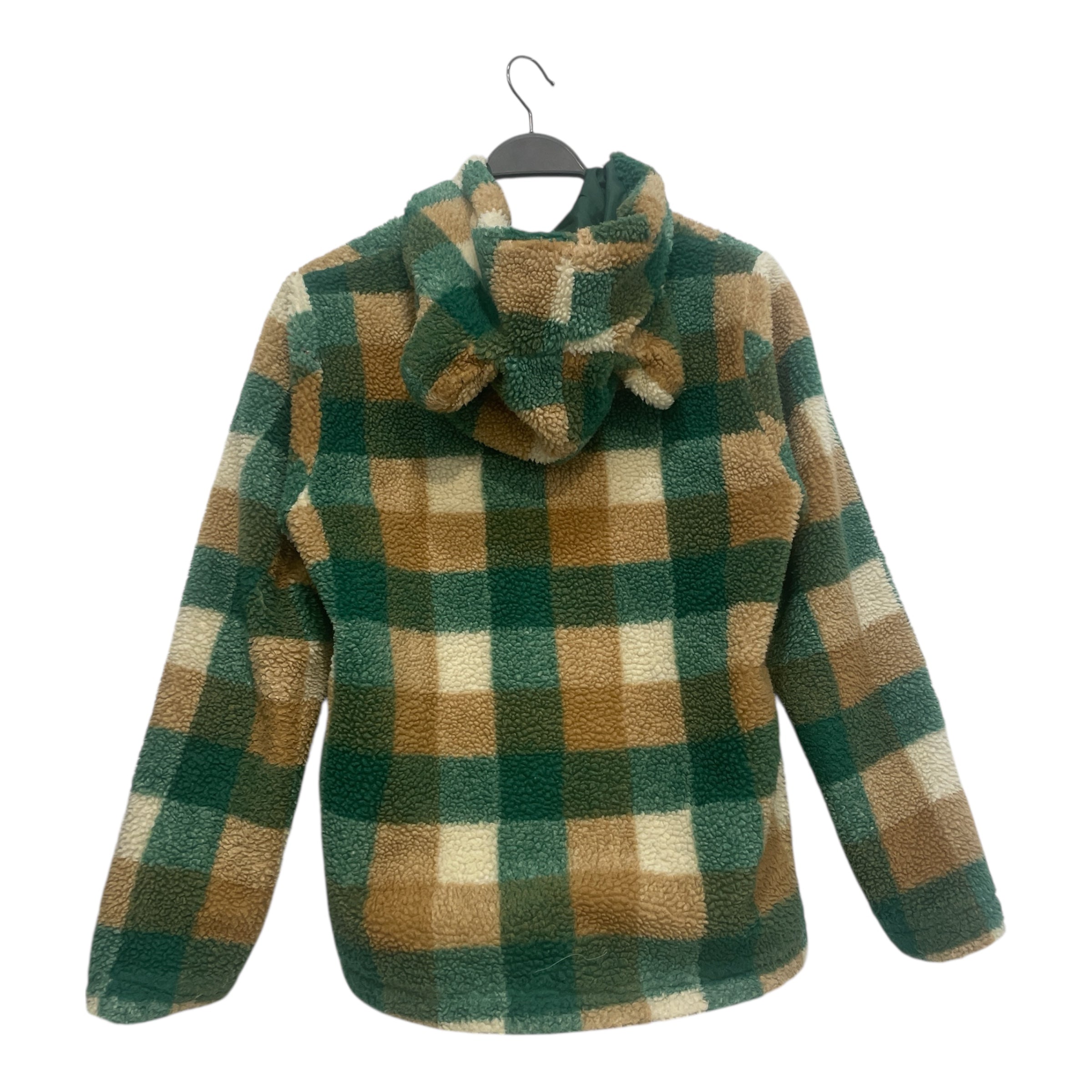 Ne-net/Zip Up Hoodie/3/Plaid/Fur/GRN/Ear Hoodie view 2
