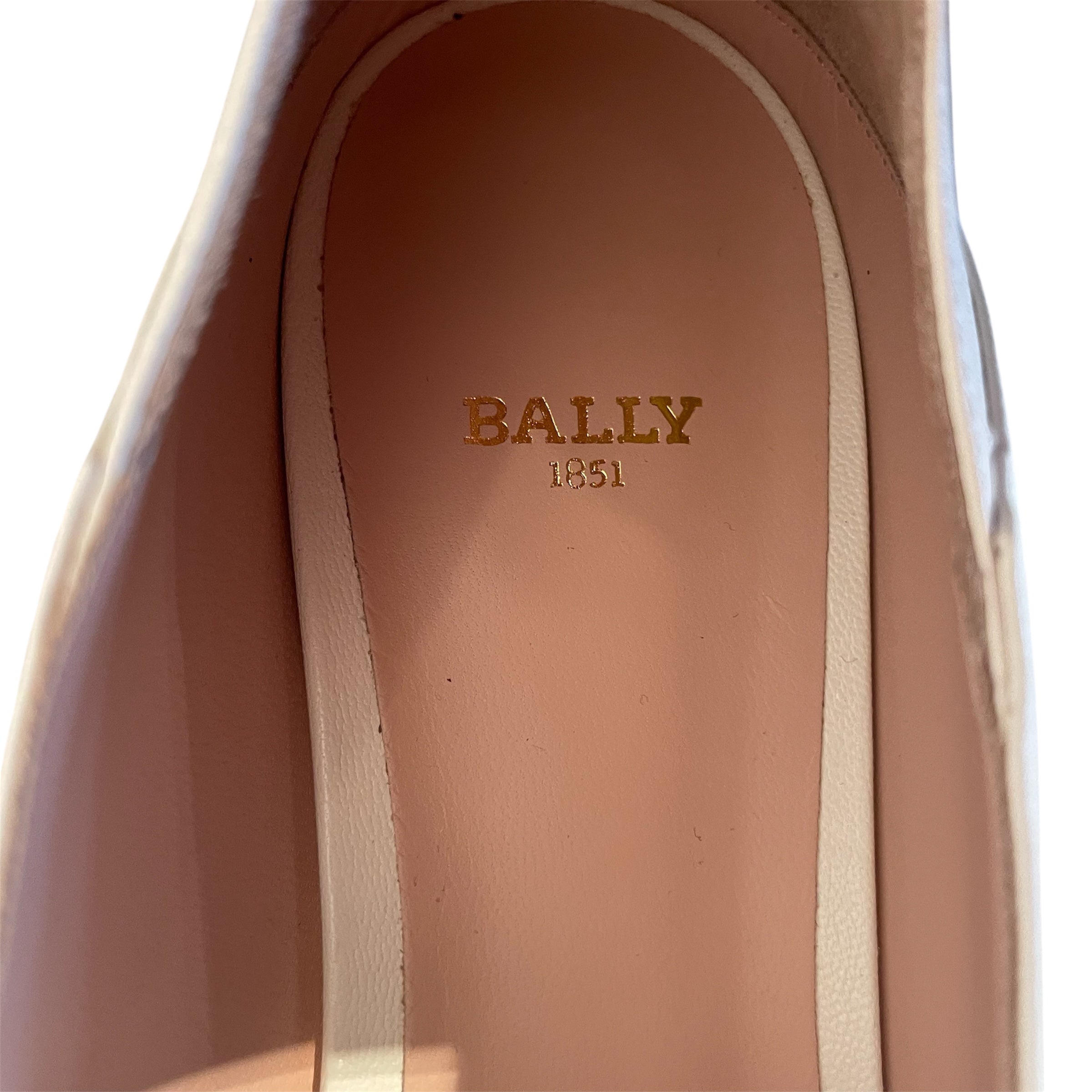 BALLY/Flat Shoes/US 8.5/CRM/Leather Loafer Oversizd Buckle view 3