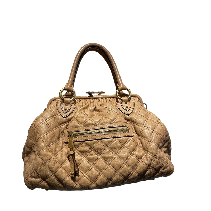 MARC JACOBS/Hand Bag/M/Leather/BEG/Quilted Stam Bag