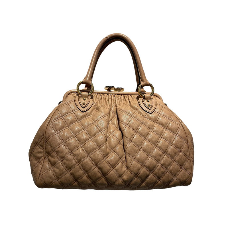 MARC JACOBS/Hand Bag/M/Leather/BEG/Quilted Stam Bag