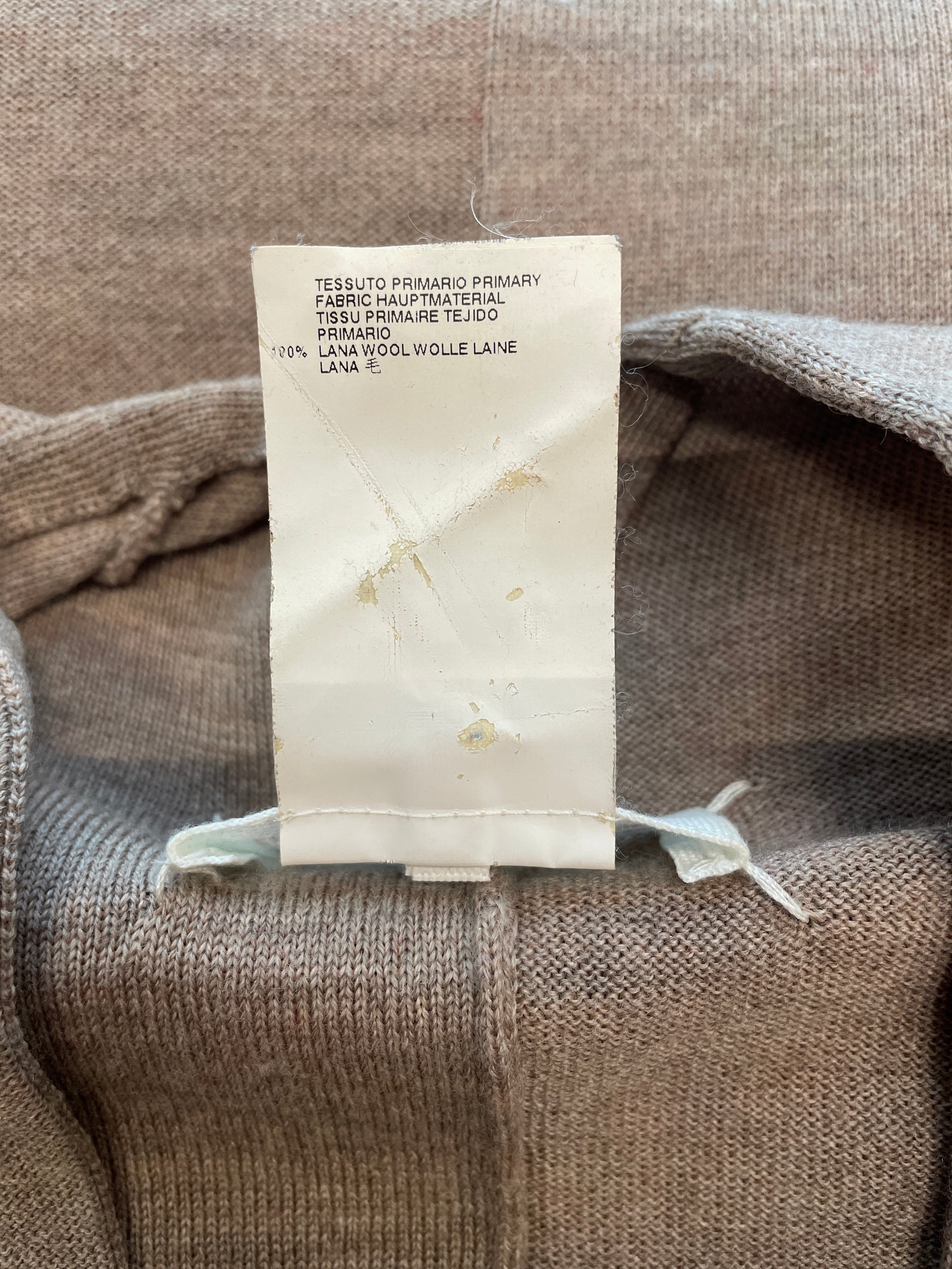 Maison Martin Margiela/Sweater/S/Wool/KHK/LONG SWEATER V NECK view 5