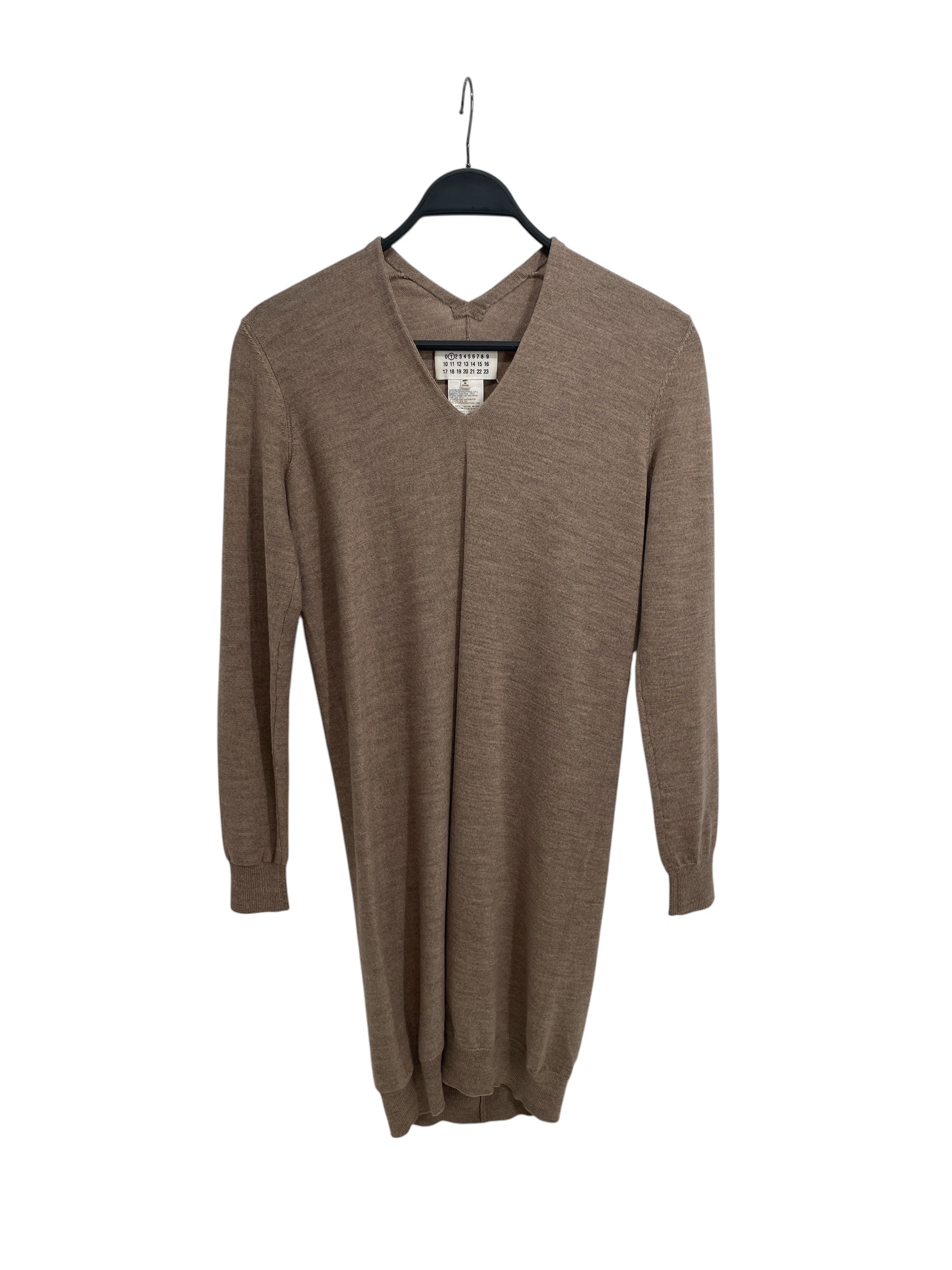 Maison Martin Margiela/Sweater/S/Wool/KHK/LONG SWEATER V NECK view 1