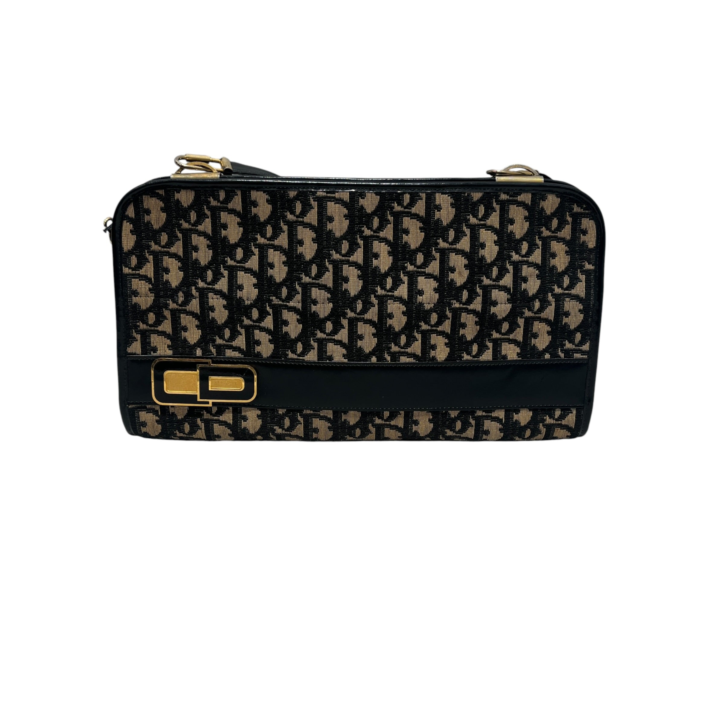 Christian Dior/Bag/Monogram/Cotton/BLK/VTG trotter monogram bag view 1