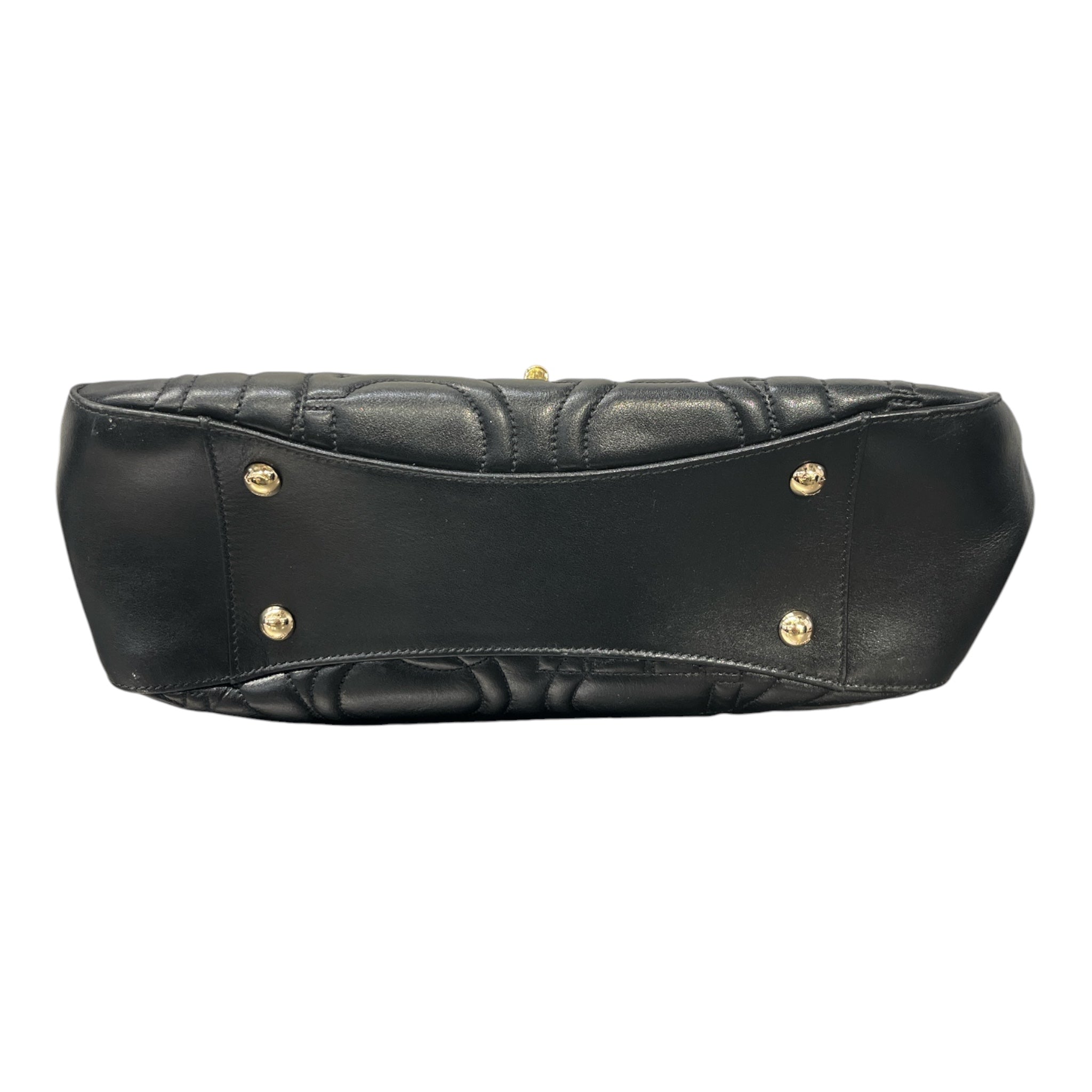 Salvatore Ferragamo/Hand Bag/Leather/BLK/GANCINI QUILTED view 4