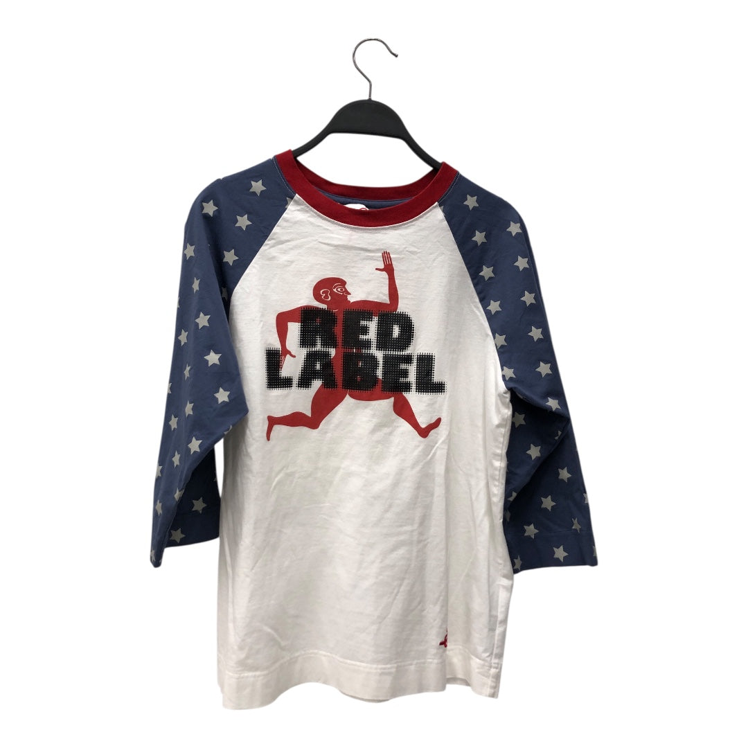 Vivienne Westwood RED LABEL/LS T-Shirt/00/Cotton/WHT/Red/White/Blue w/ Star Sleeves view 1