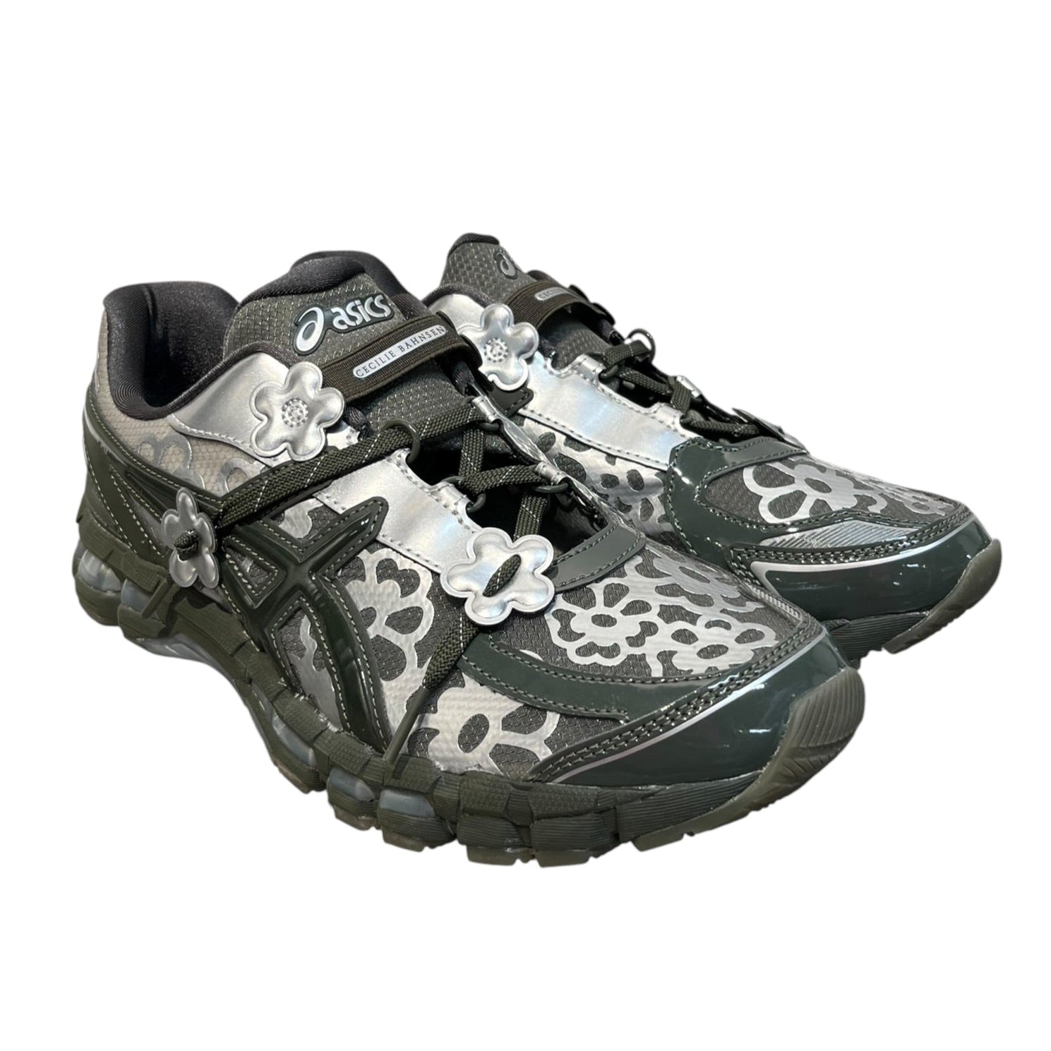 ASICS/CECILIE BAHNSEN/Low-Sneakers/US 10.5/All Over Print/Nylon/GRN/GEL KAYANO 20 SILVER PRINT view 1
