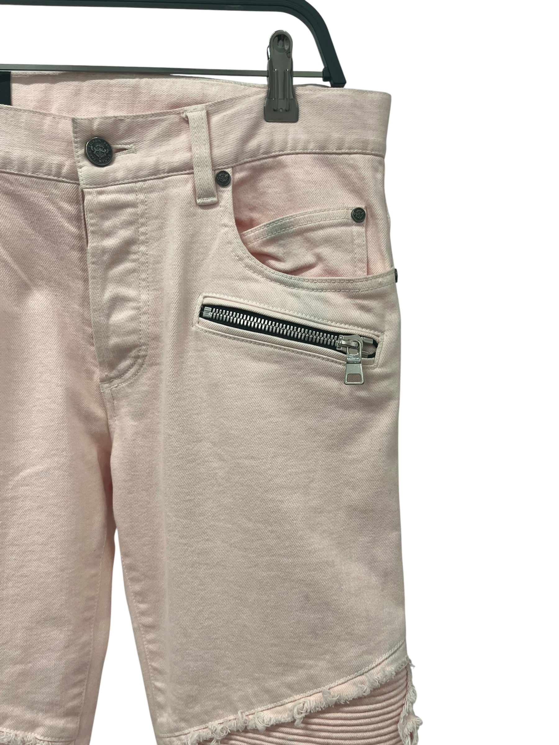 BALMAIN/Skinny Pants/30/Denim/PNK/PINK BIKER JEANS view 5