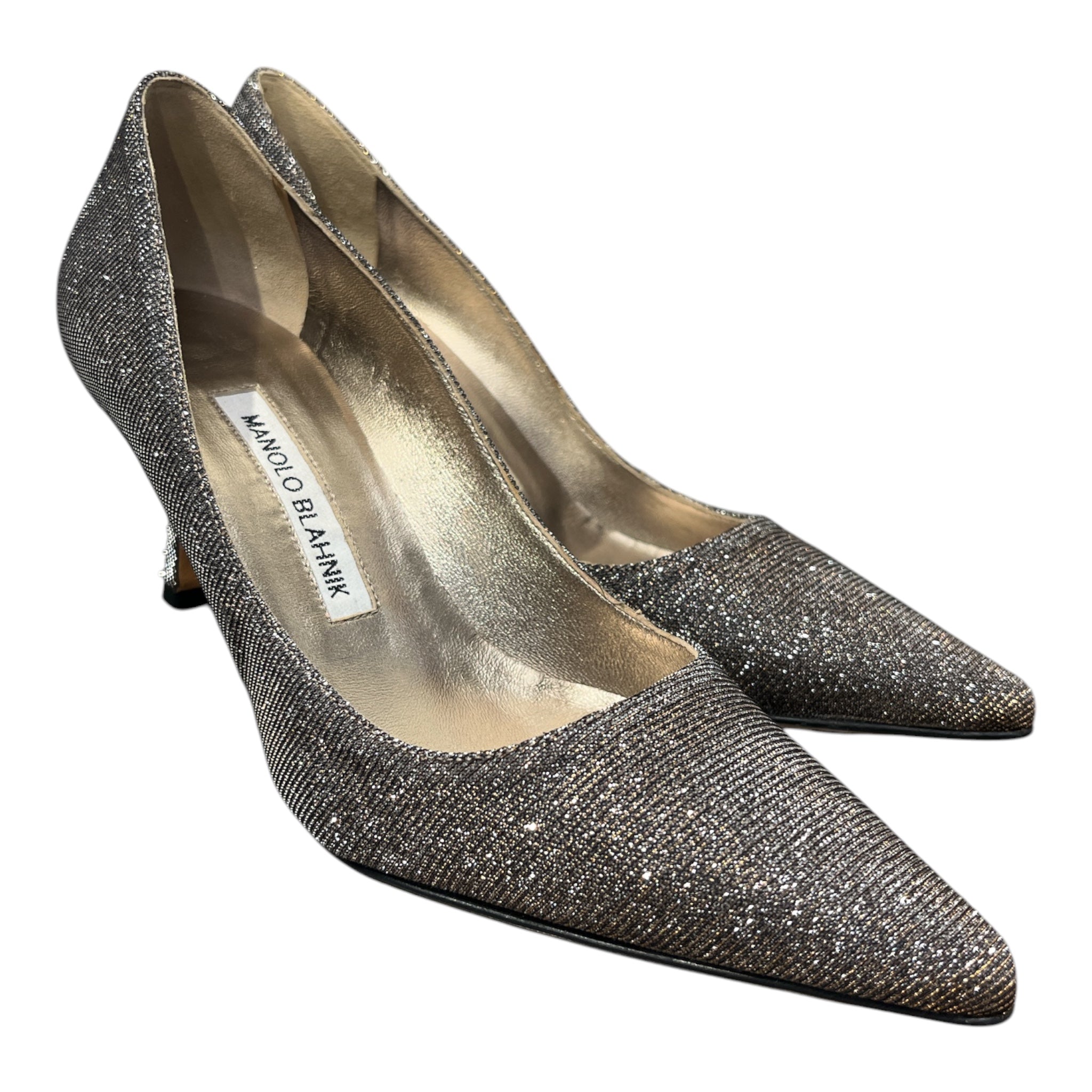MANOLO BLAHNIK/Heels/EU 35.5/Glitter/SLV/GOLD view 1