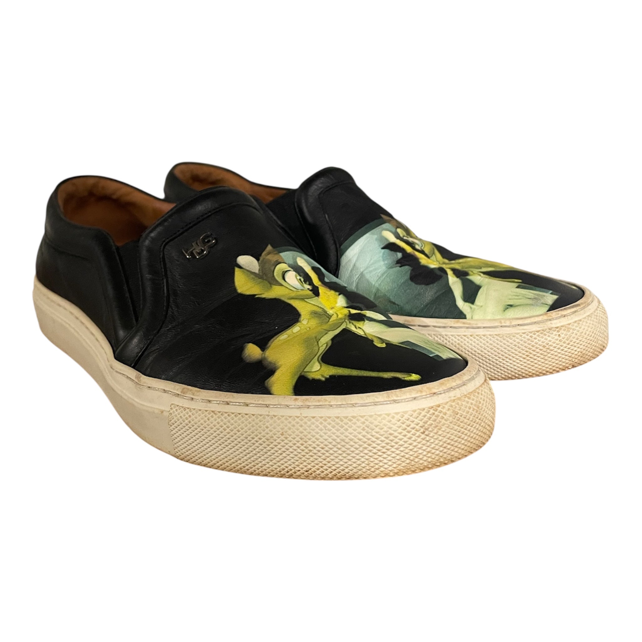 GIVENCHY/Low-Sneakers/EU 35/Graphic/Leather/BLK/bambi painting graphic view 1