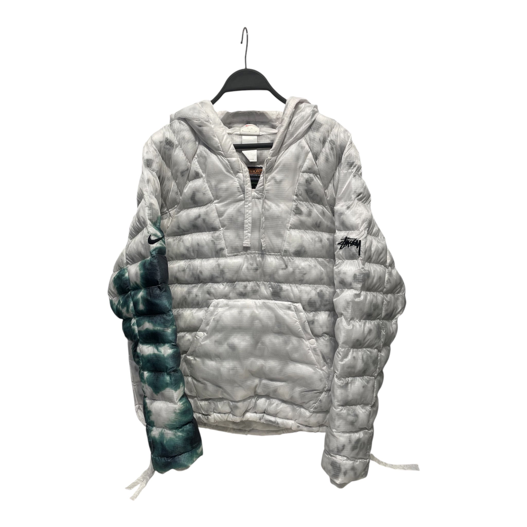 NIKE/STUSSY/Hoodie/M/All Over Print/WHT/GREEN ON SHOULDER view 1