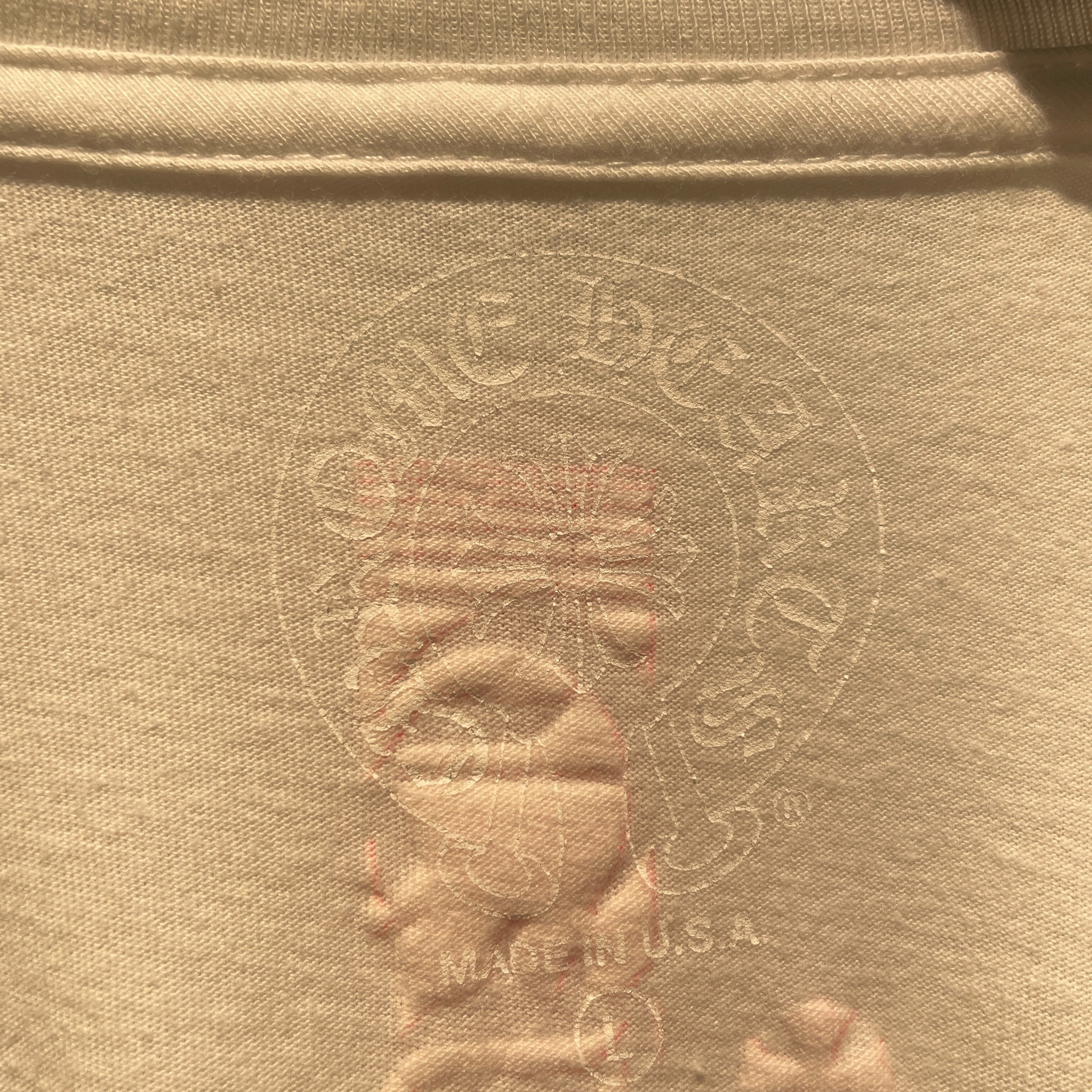 CHROME HEARTS/T-Shirt/L/Cotton/WHT/All Over Print/ view 3