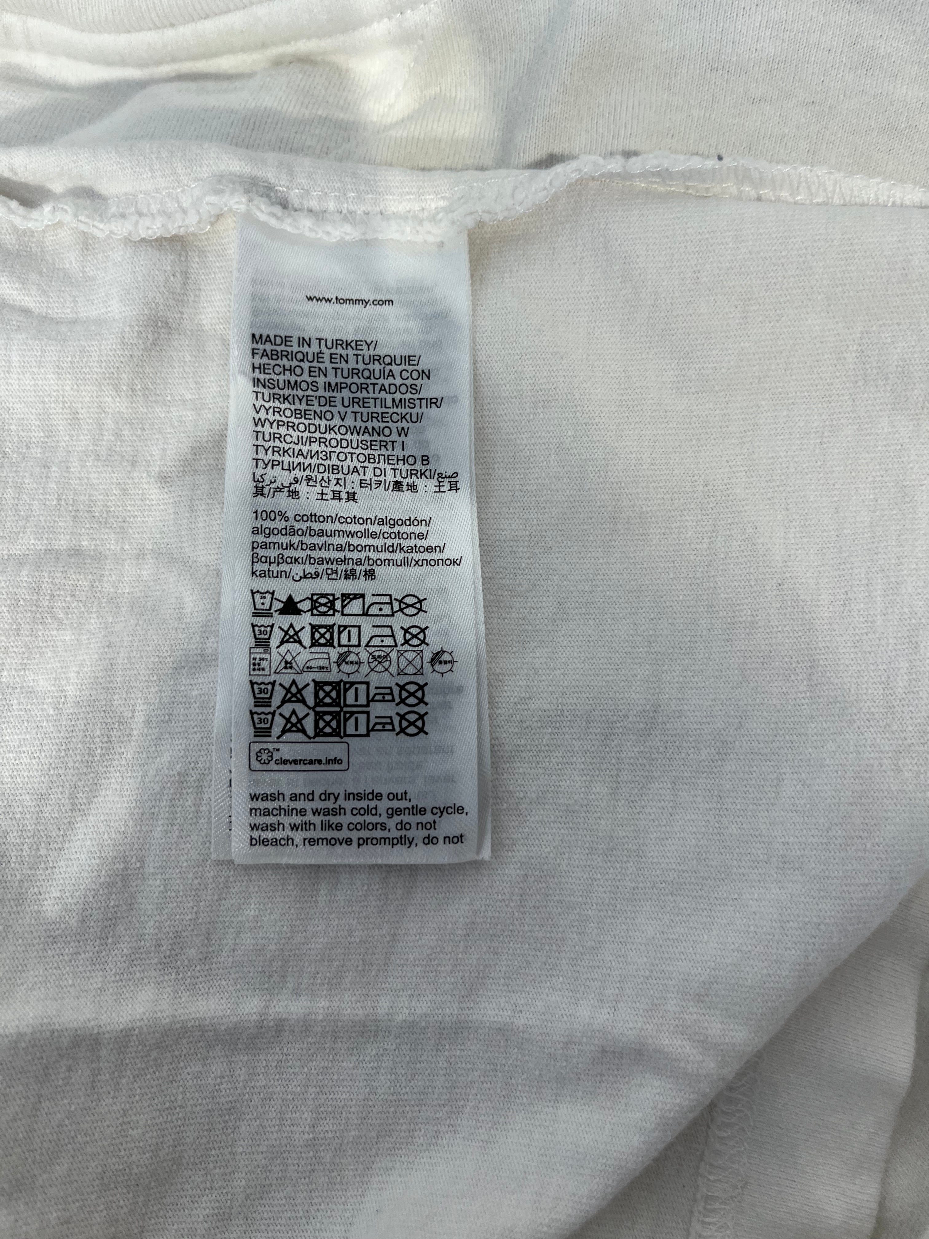 MARTINE ROSE/TOMMY HILFIGER/T-Shirt/M/Cotton/WHT/navy font martine rose view 4