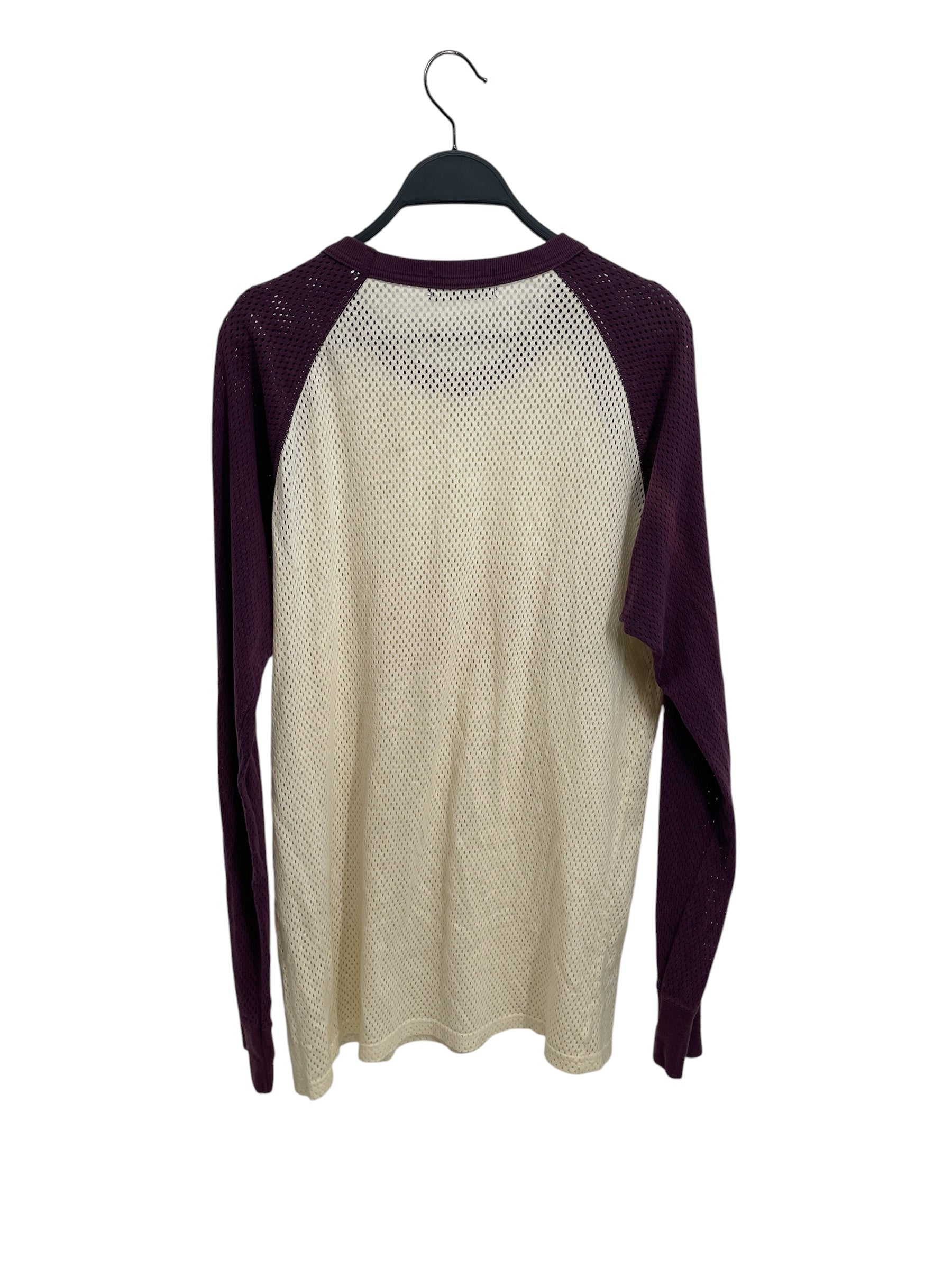 HYSTERIC/LS Shirt/FREE/Polyester/CRM/MESH BASEBALL TE view 2