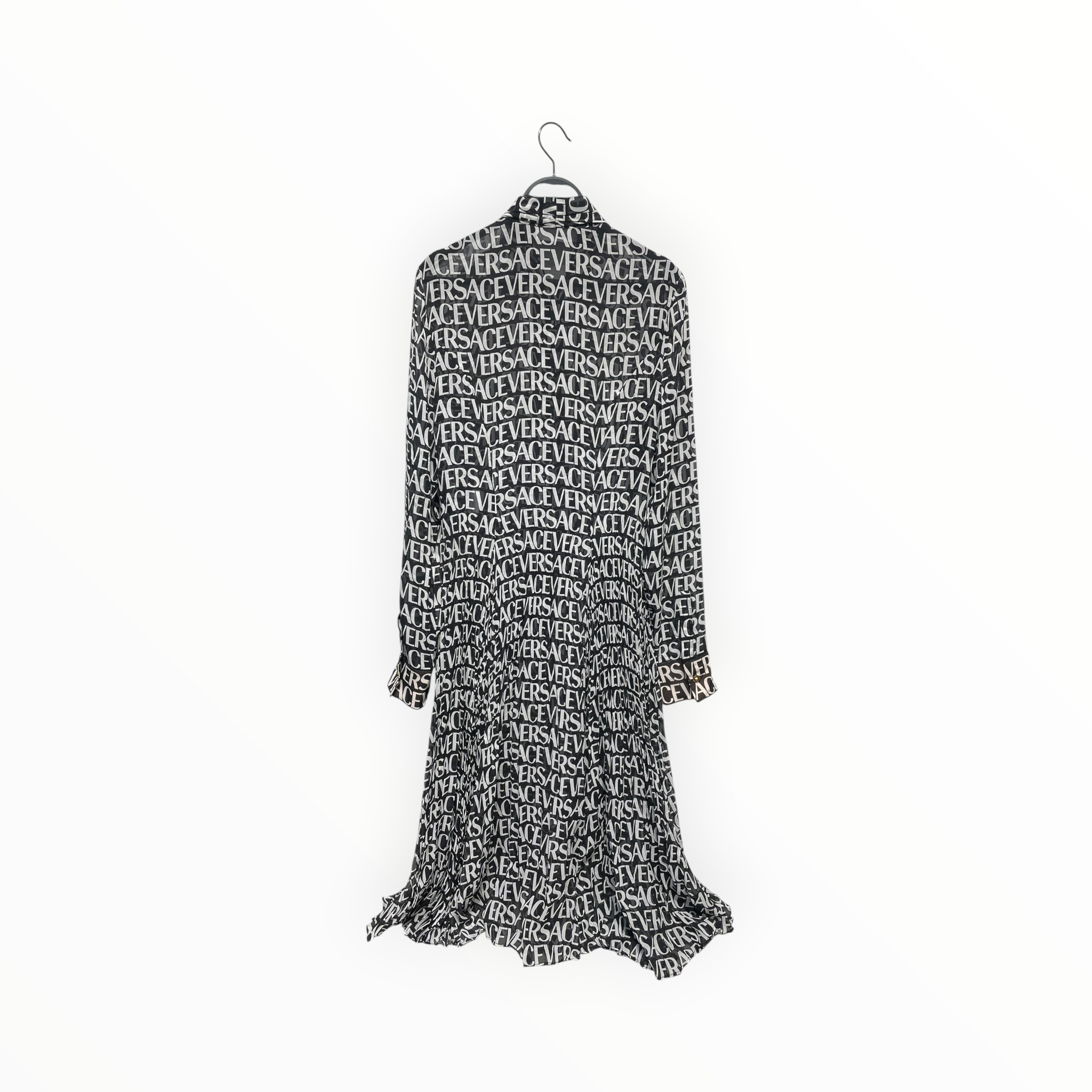 VERSACE/LS Dress/All Over Print/BLK/WORDS PRINTED ALL OVER view 2