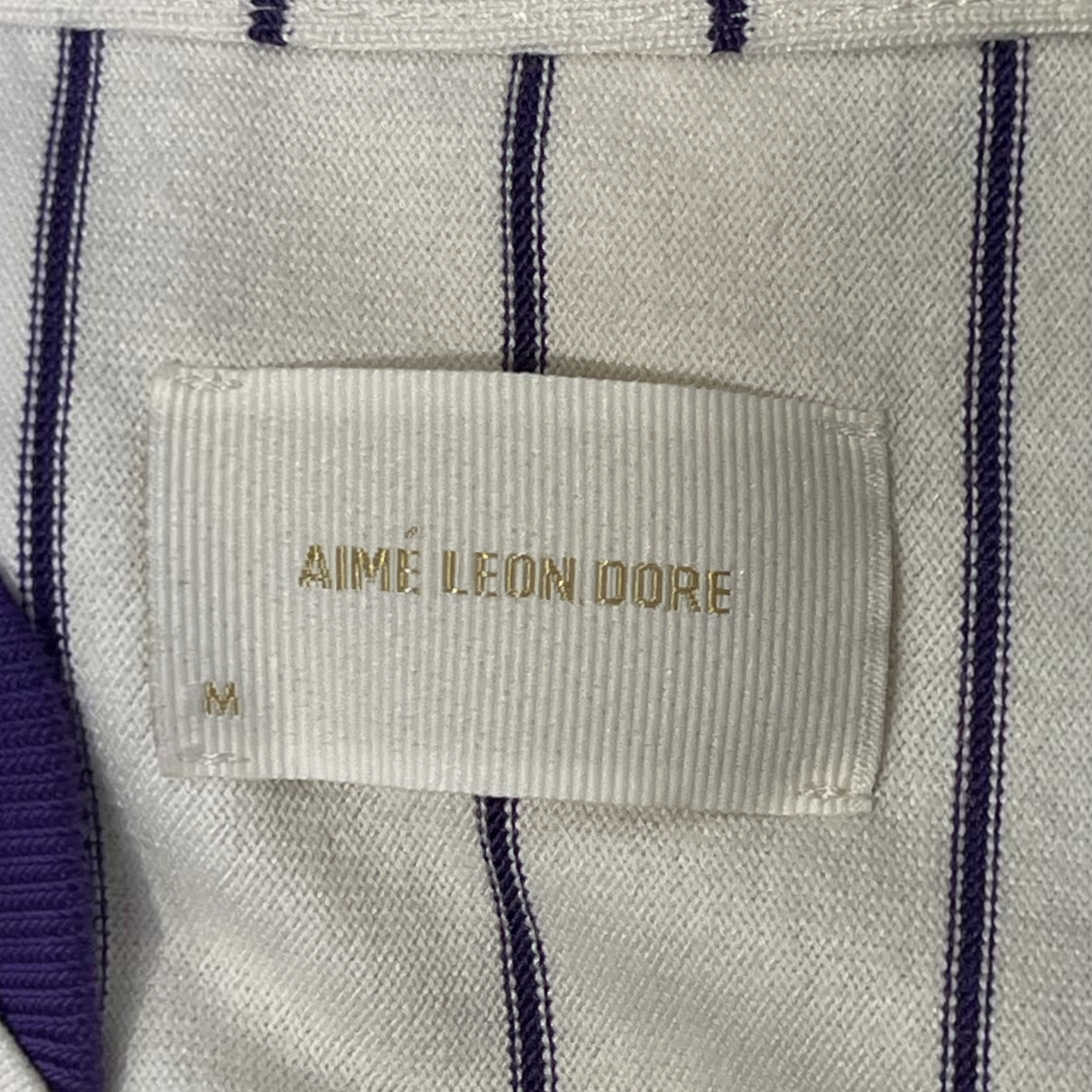 AIME LEON DORE/SS Shirt/M/Cotton/WHT/Stripe/Jersey view 3