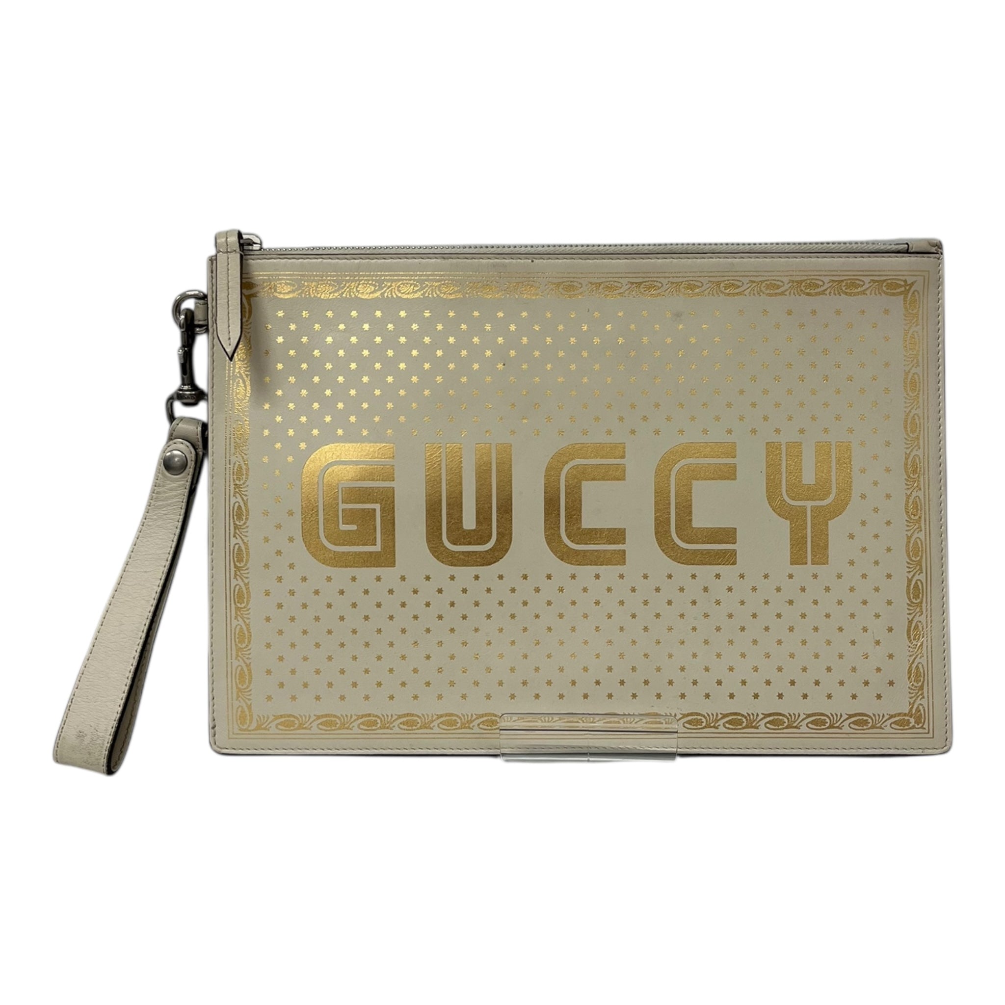 GUCCI/Pouch/All Over Print/Leather/WHT/GUCCY STARS 5104892184 view 1