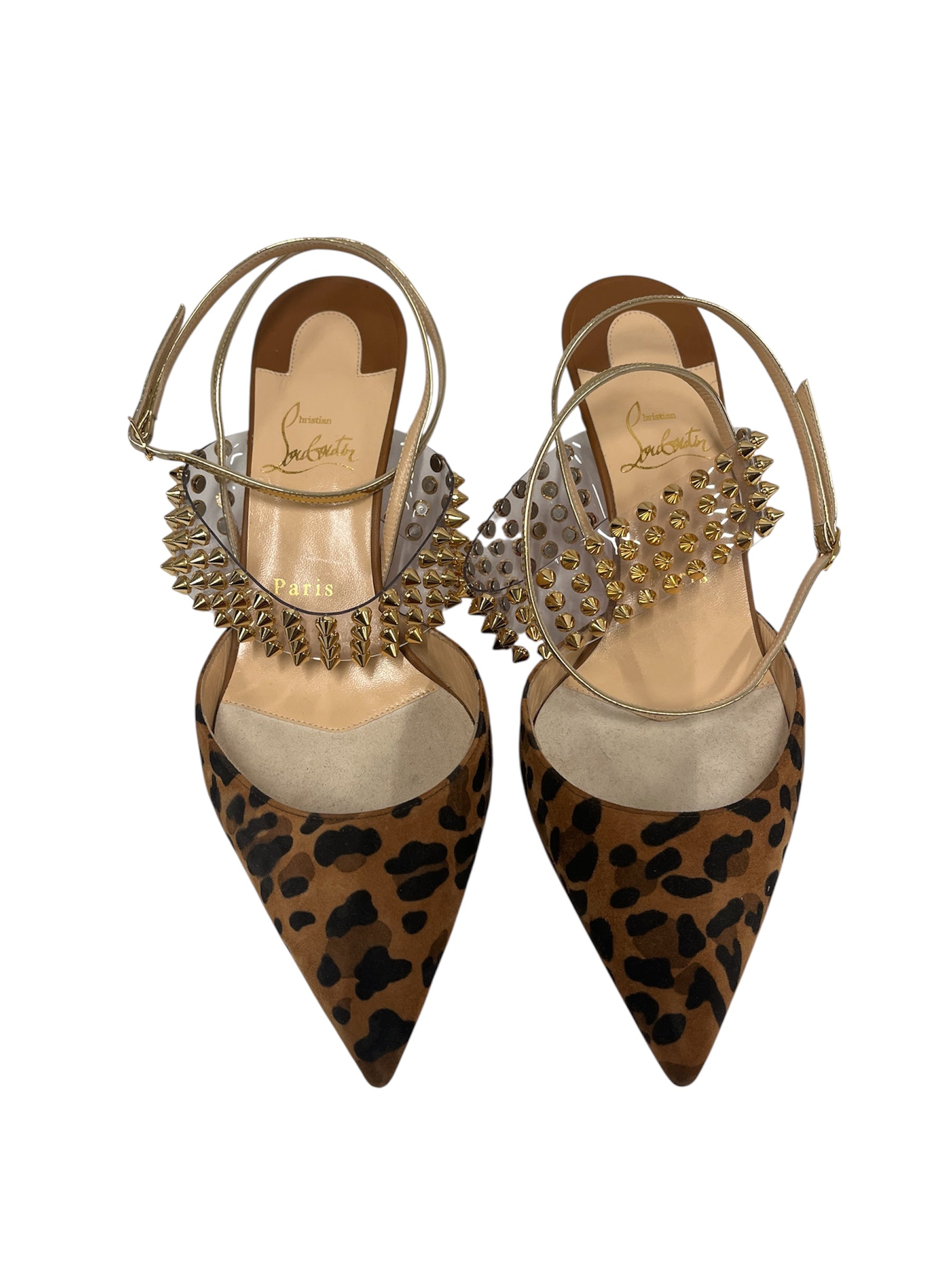 Christian Louboutin/Heels/US 8.5/Leopard/Suede/BRW/ view 3