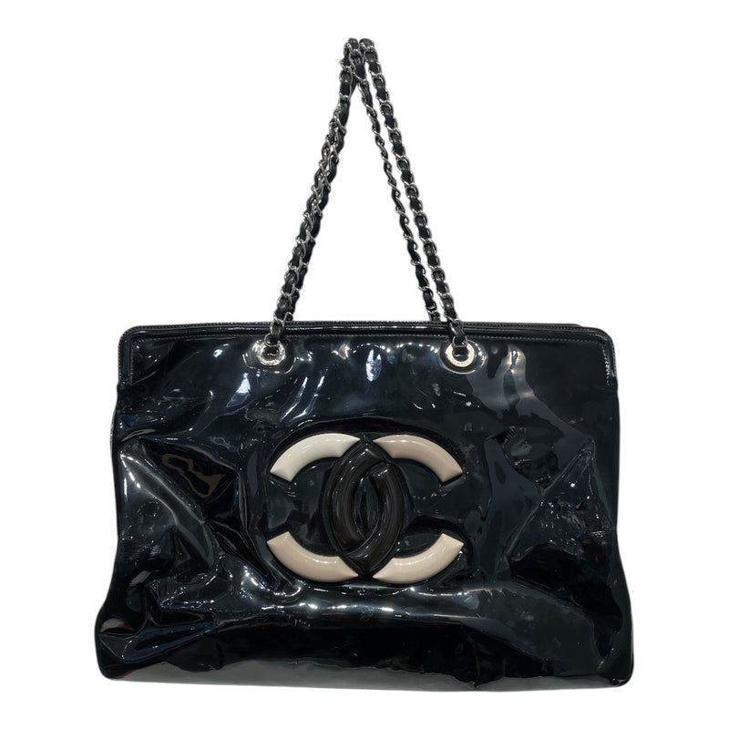 CHANEL/Bag/Leather/BLK/VINYL XL LIPSTICK TOTE