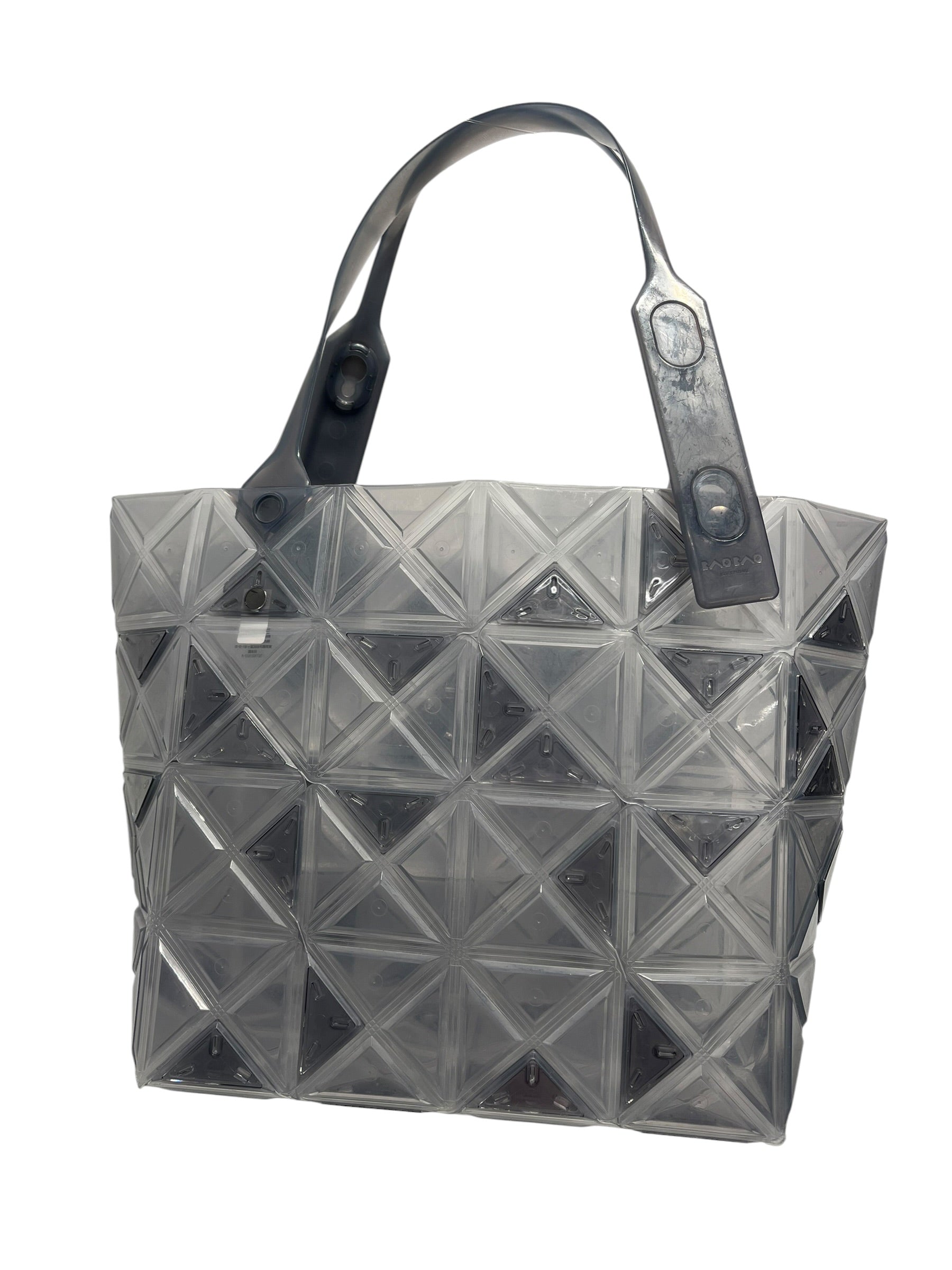 BAO BAO ISSEY MIYAKE/Tote Bag/GRY/PLASTIC GEOMETRIC TOTE BAG view 1