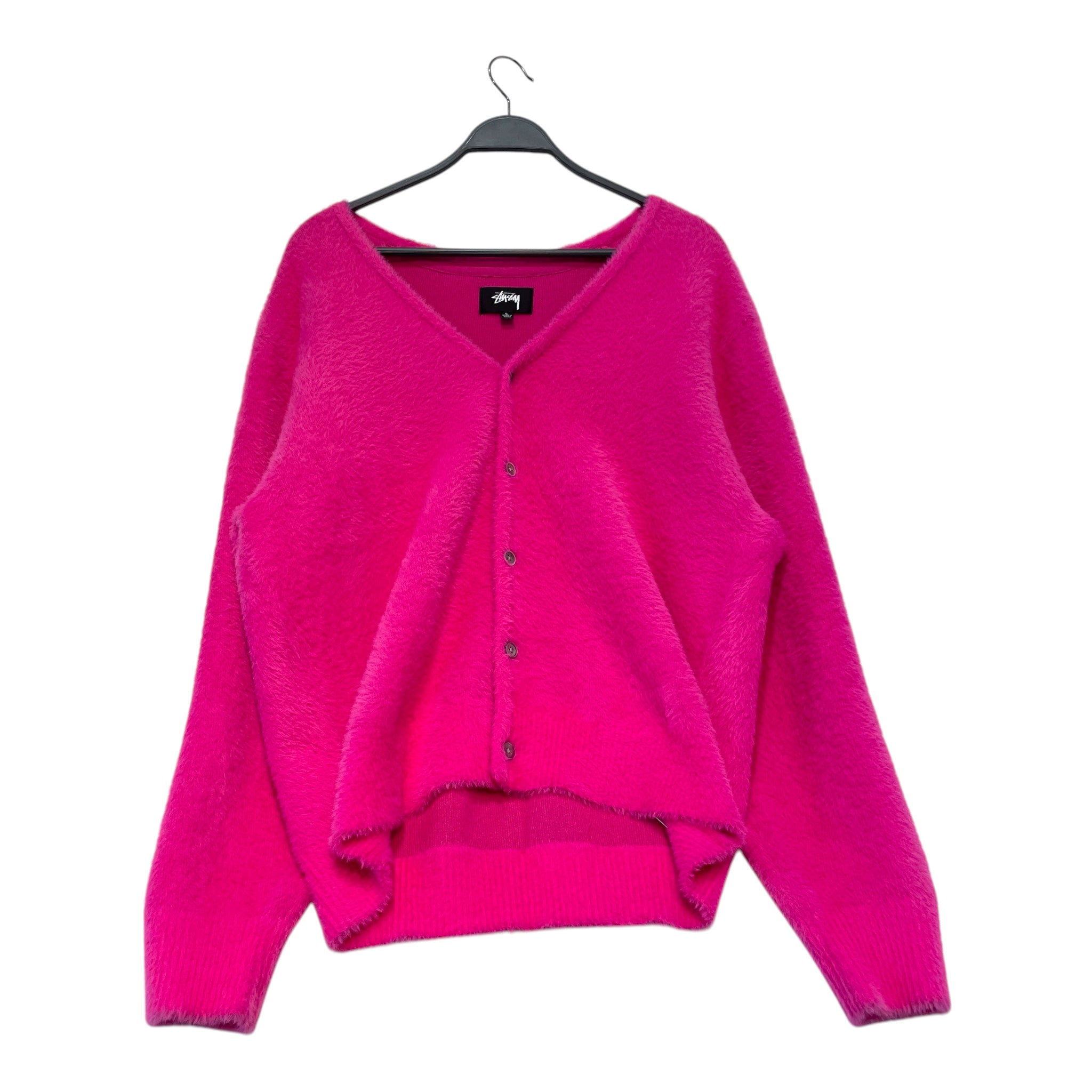 STUSSY/Cardigan/L/Fake Fur/PNK/ view 1