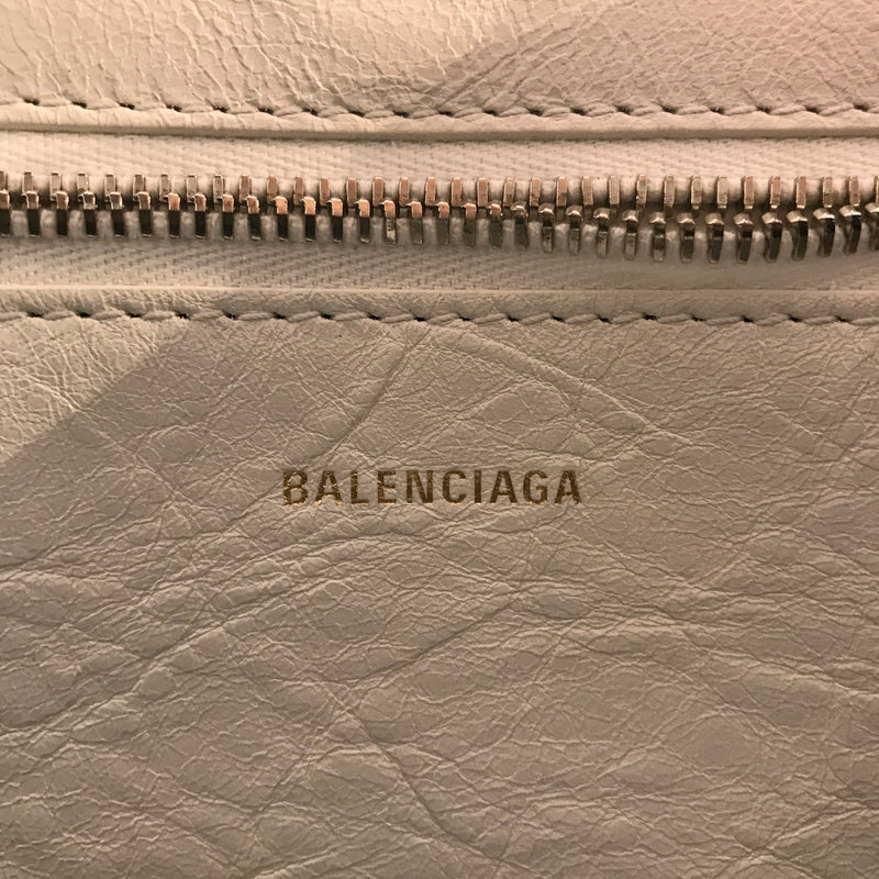 BALENCIAGA/Tote Bag/Sheepskin/WHT/Barbes leather tote bag