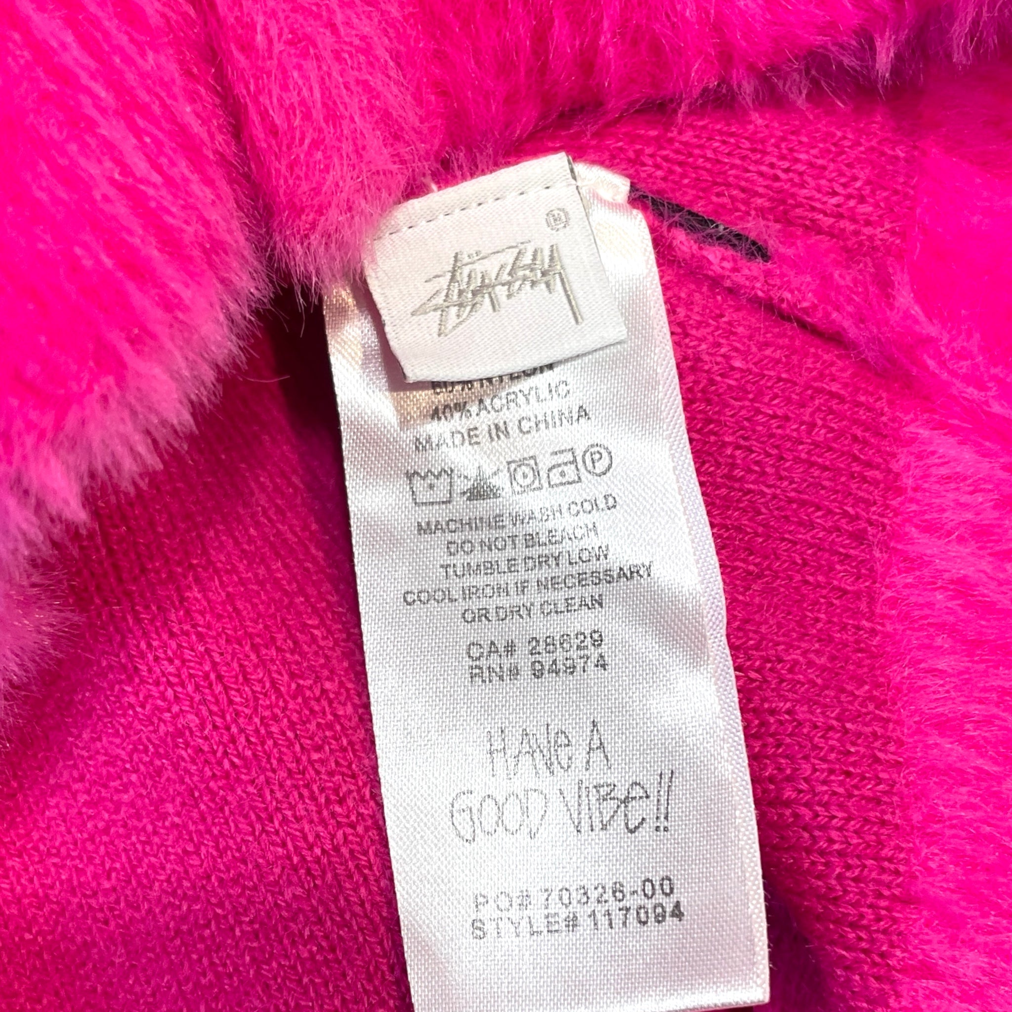 STUSSY/Cardigan/L/Fake Fur/PNK/ view 4