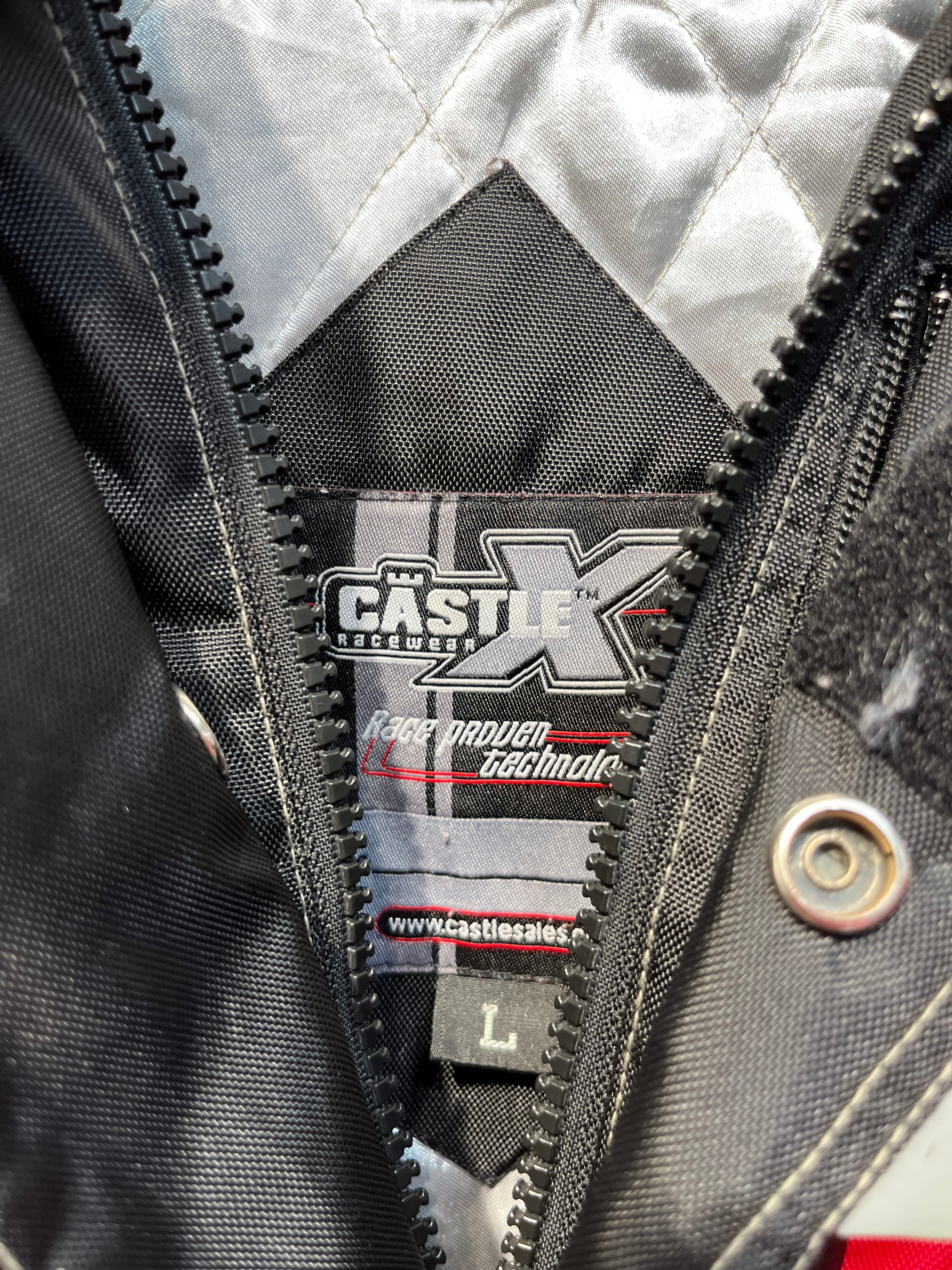CASTLE RACEWEAR/Jacket/L/Nylon/RED/All Over Print/MOTORCYCLE JCKT,WHT,BLK,GRY view 3