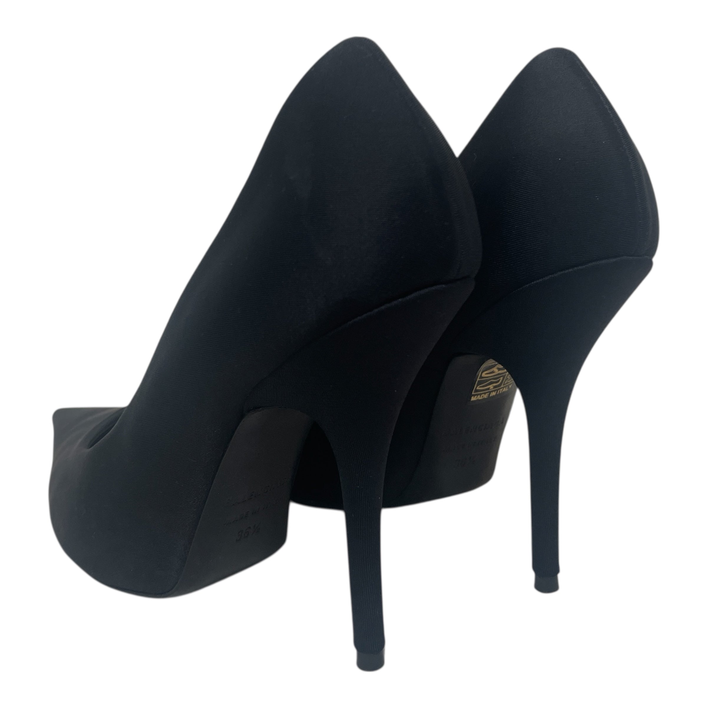 BALENCIAGA/Heels/EU 36.5/Nylon/BLK/Pointed-Toe/Knife Pump Heels view 2