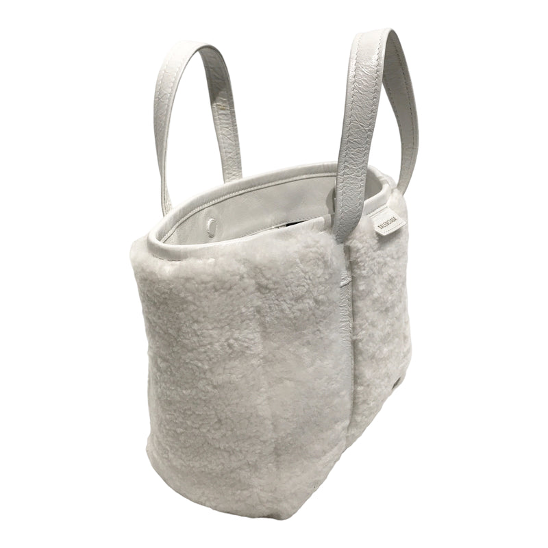 BALENCIAGA/Tote Bag/Sheepskin/WHT/Barbes leather tote bag