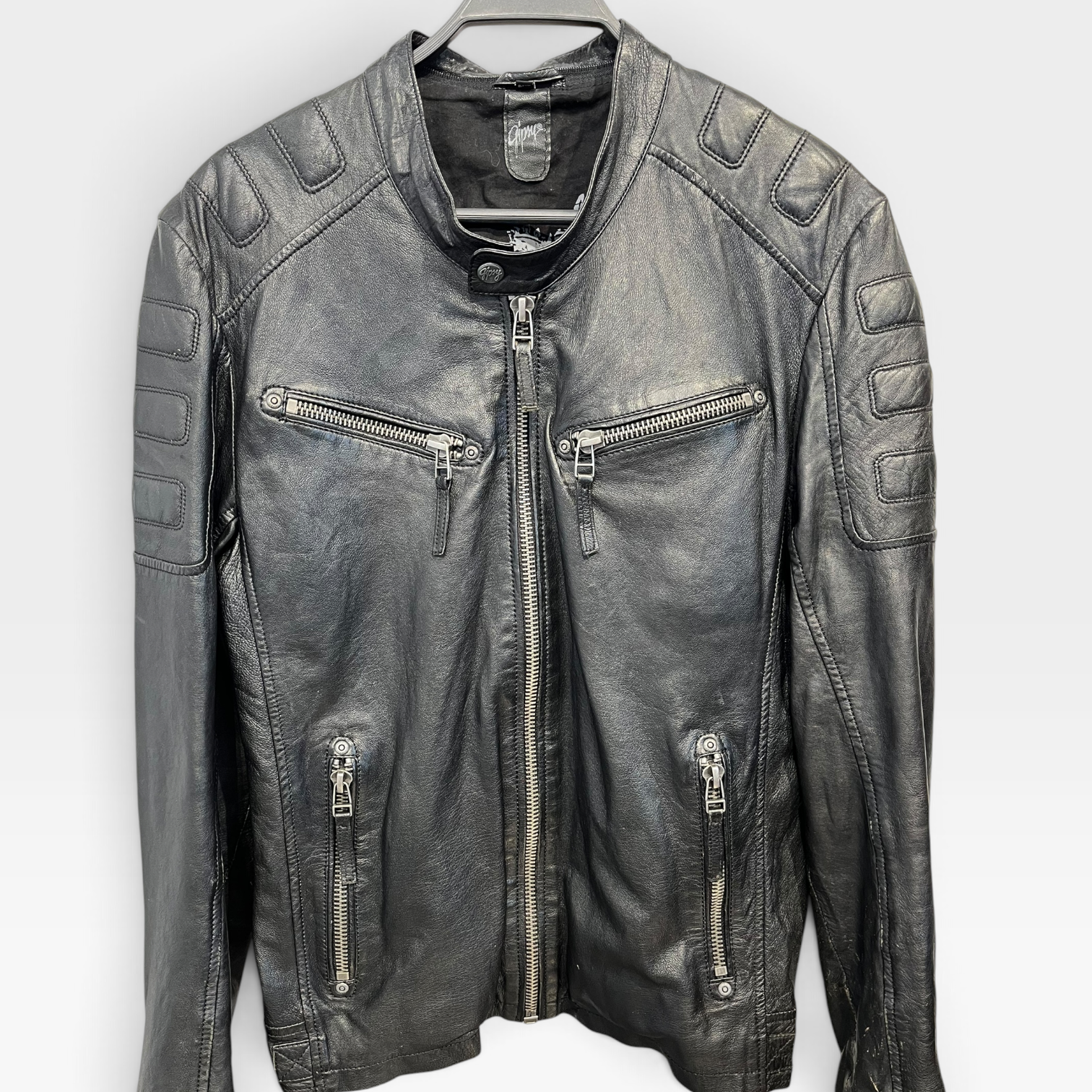 Gipsy(Yohji Yamamoto)/Leather Jkt/XXL/Leather/BLK/"INTERNATIONAL FASHION"