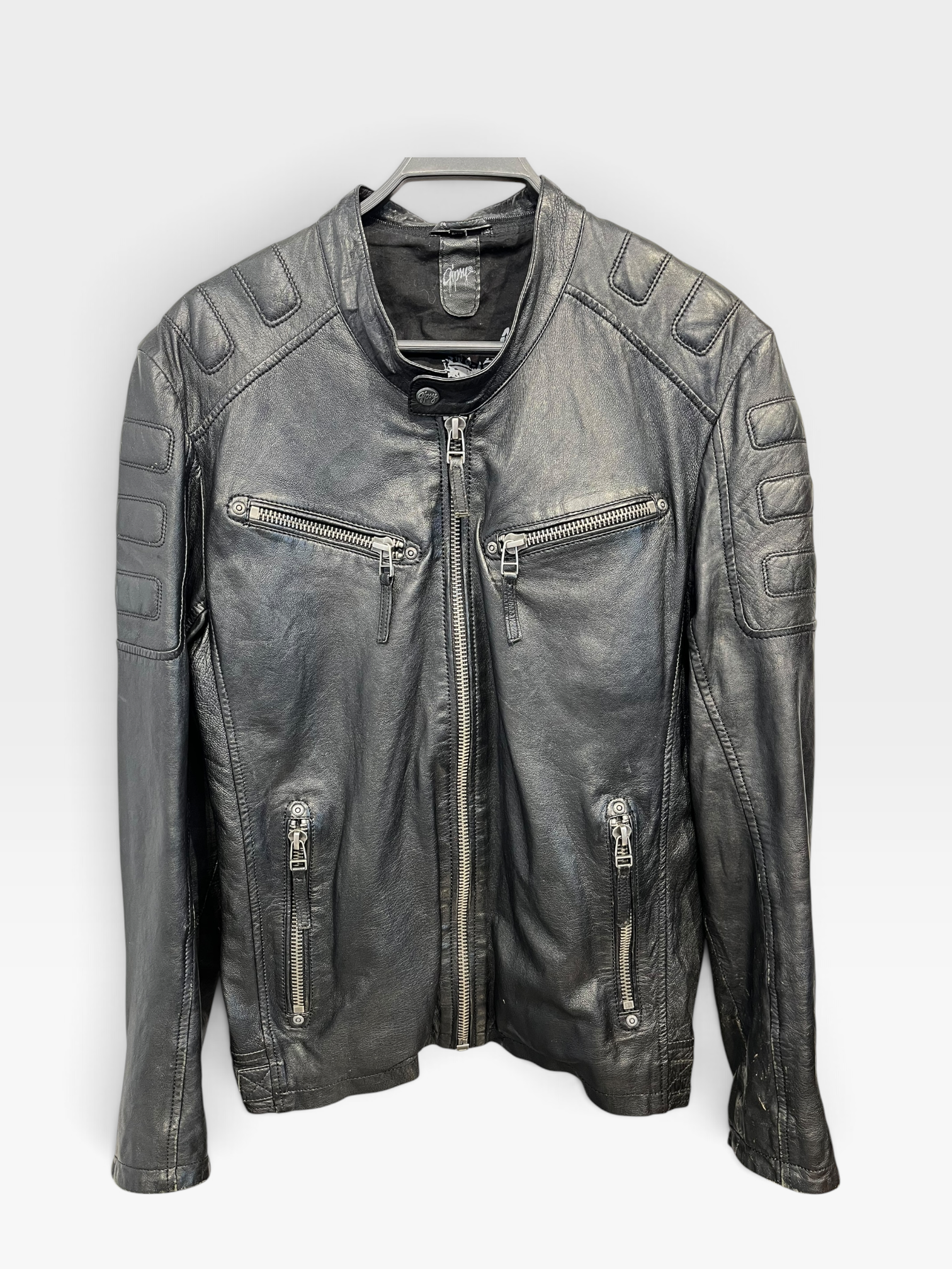 Gipsy(Yohji Yamamoto)/Leather Jkt/XXL/Leather/BLK/"INTERNATIONAL FASHION" view 1