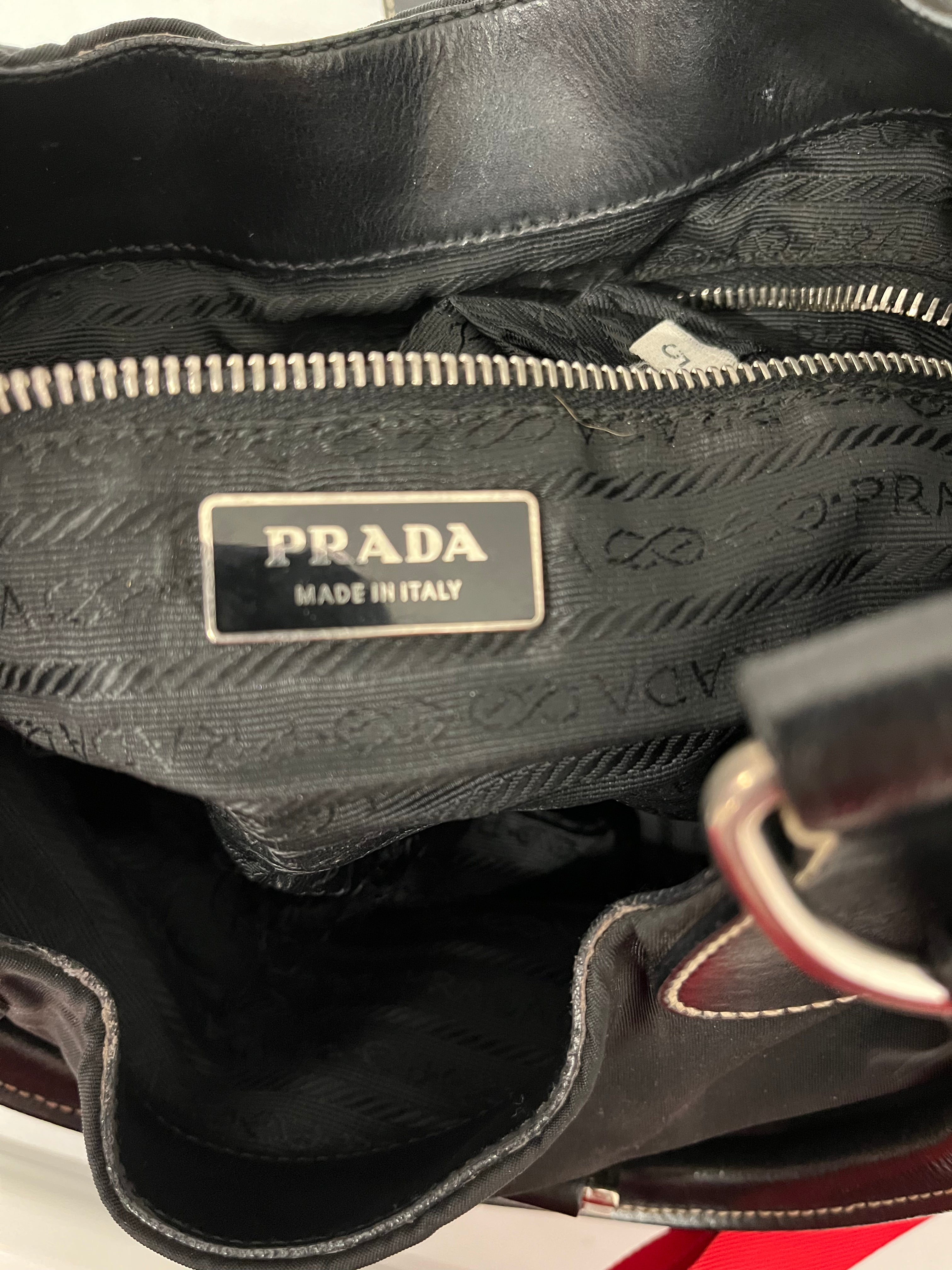 PRADA/Hand Bag/M/Nylon/BLK/moon bag view 4
