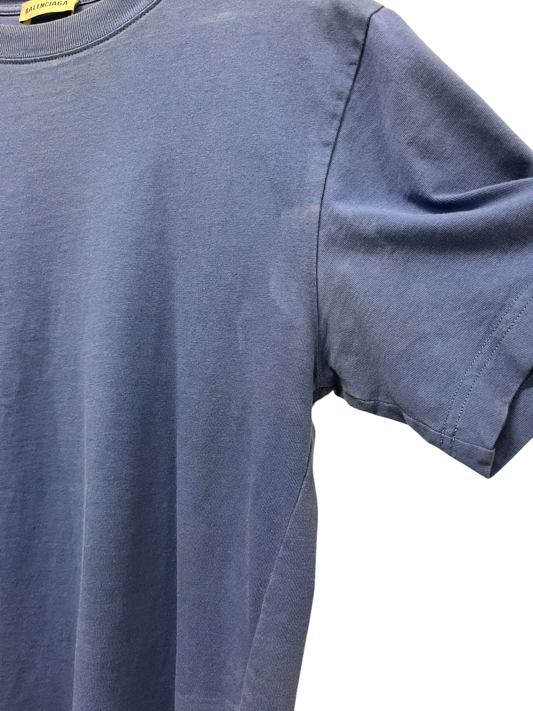 BALENCIAGA/T-Shirt/S/Cotton/BLU/PLAIN view 5