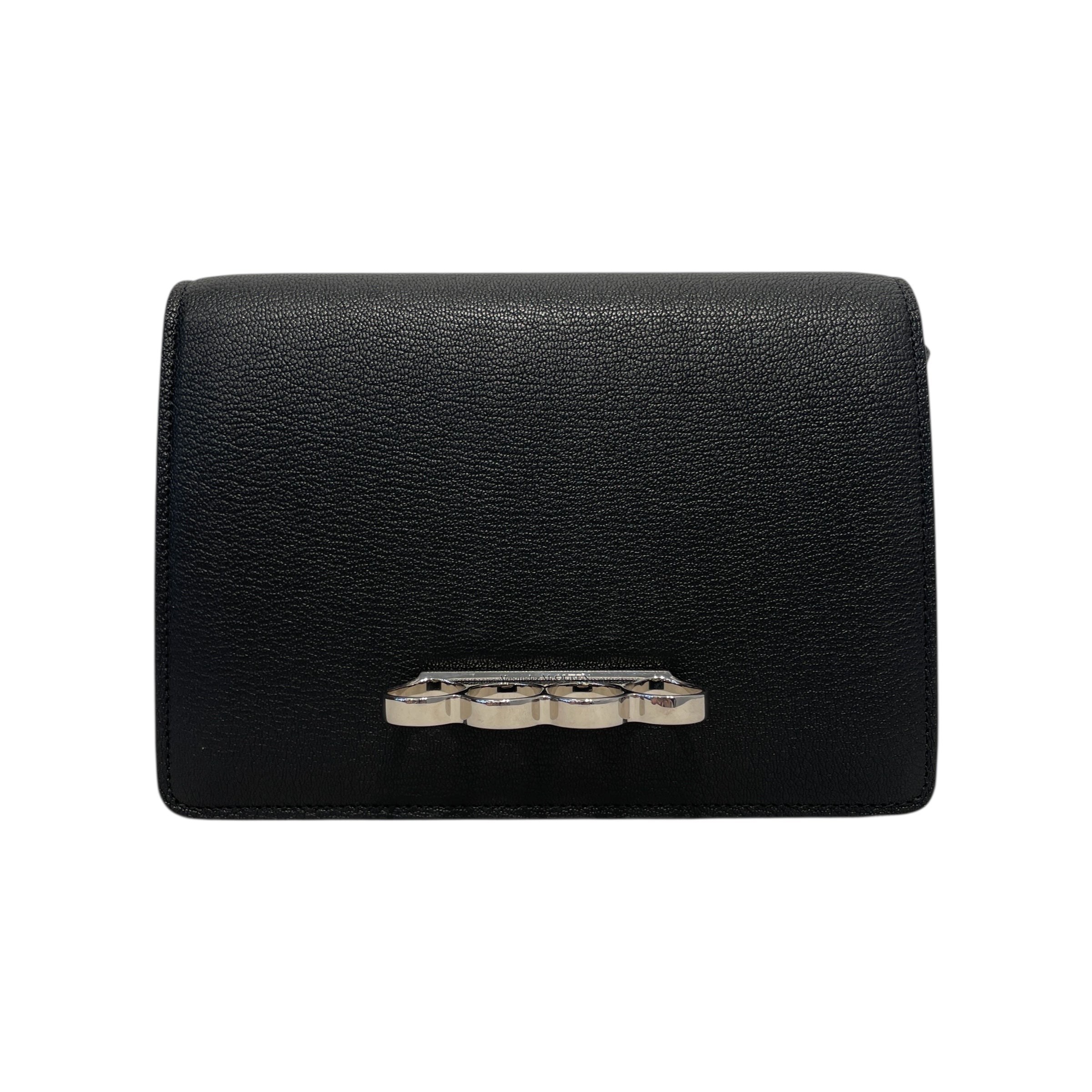 Alexander McQueen/Clutch Bag/Leather/BLK/finger clutch view 1