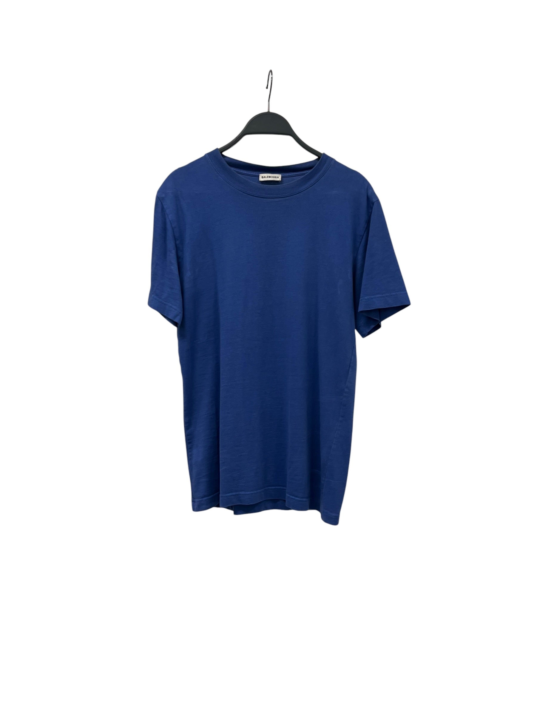 BALENCIAGA/T-Shirt/S/Cotton/BLU/PLAIN view 1