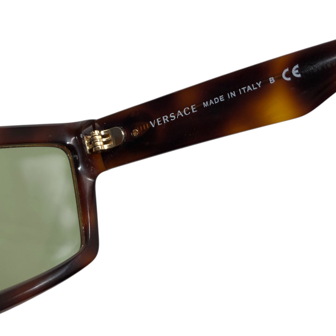 VERSACE/Sunglasses/Tortoiseshell Pattern/BRW/green lens cat eye view 3