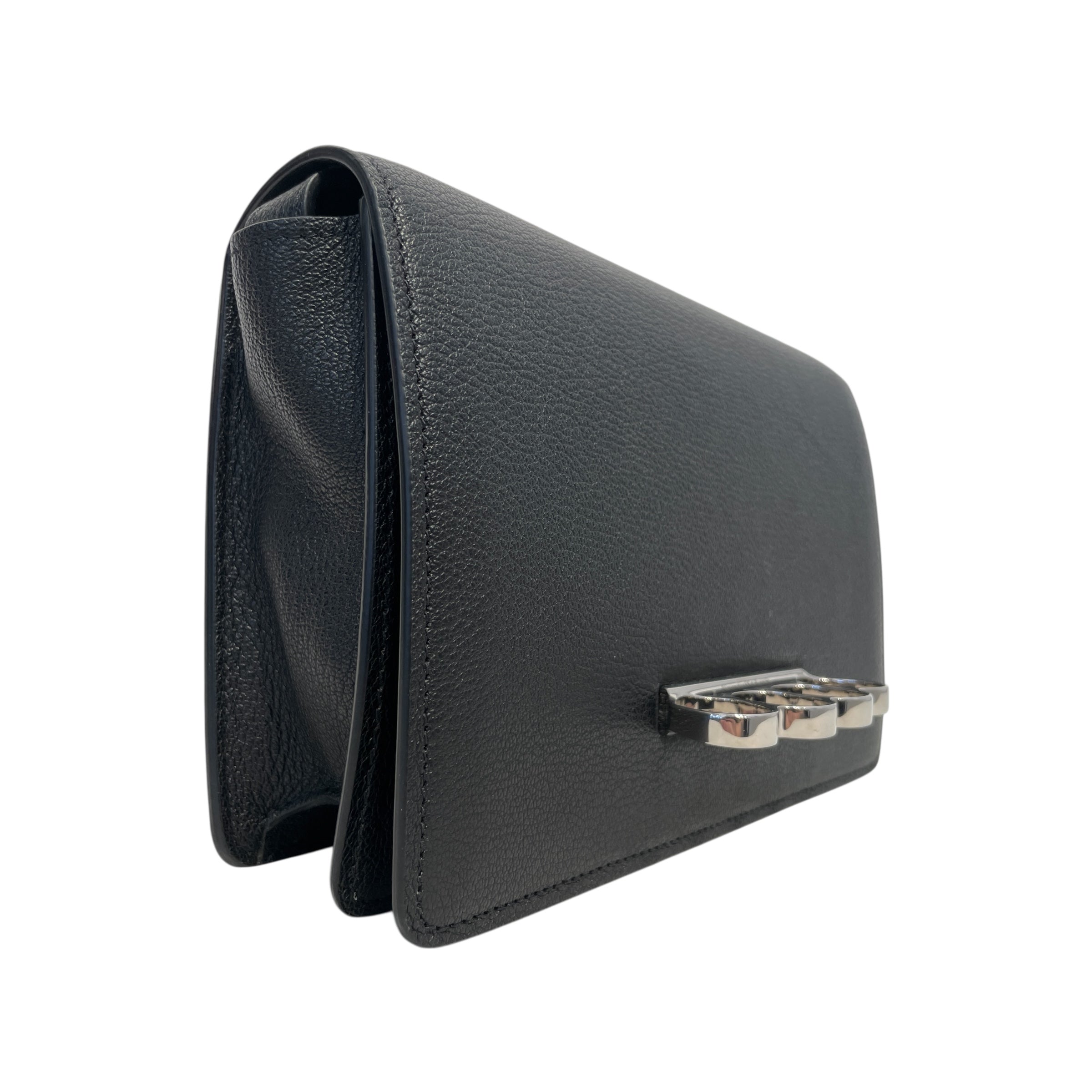 Alexander McQueen/Clutch Bag/Leather/BLK/finger clutch view 6