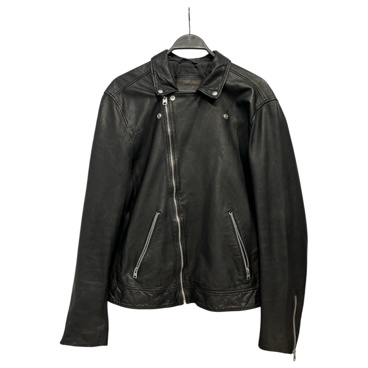 ALLSAINTS/Leather Jkt/XL/Leather/BLK/black lining/made in india view 1