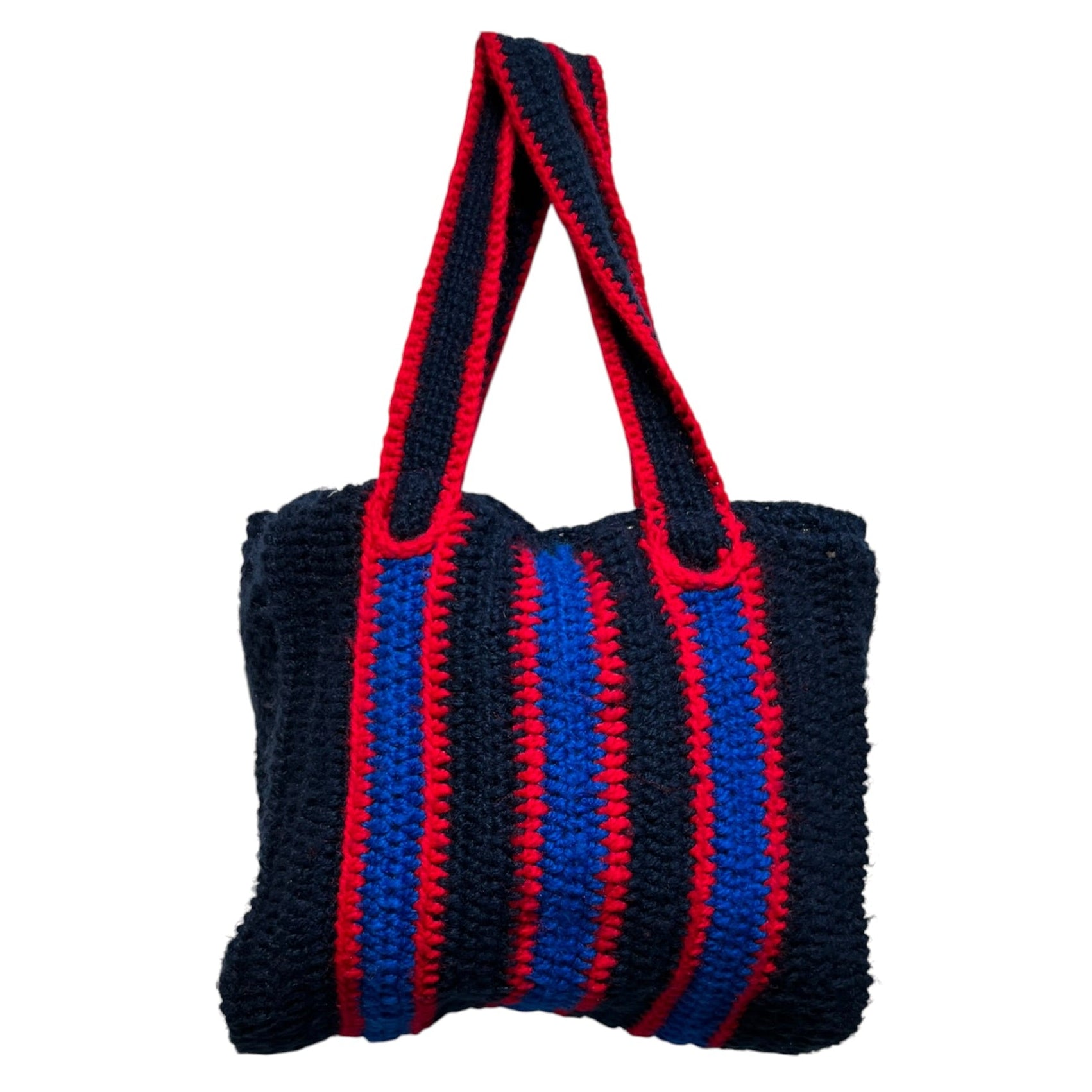 MARNI/Tote Bag/Stripe/Wool/NVY/ view 2
